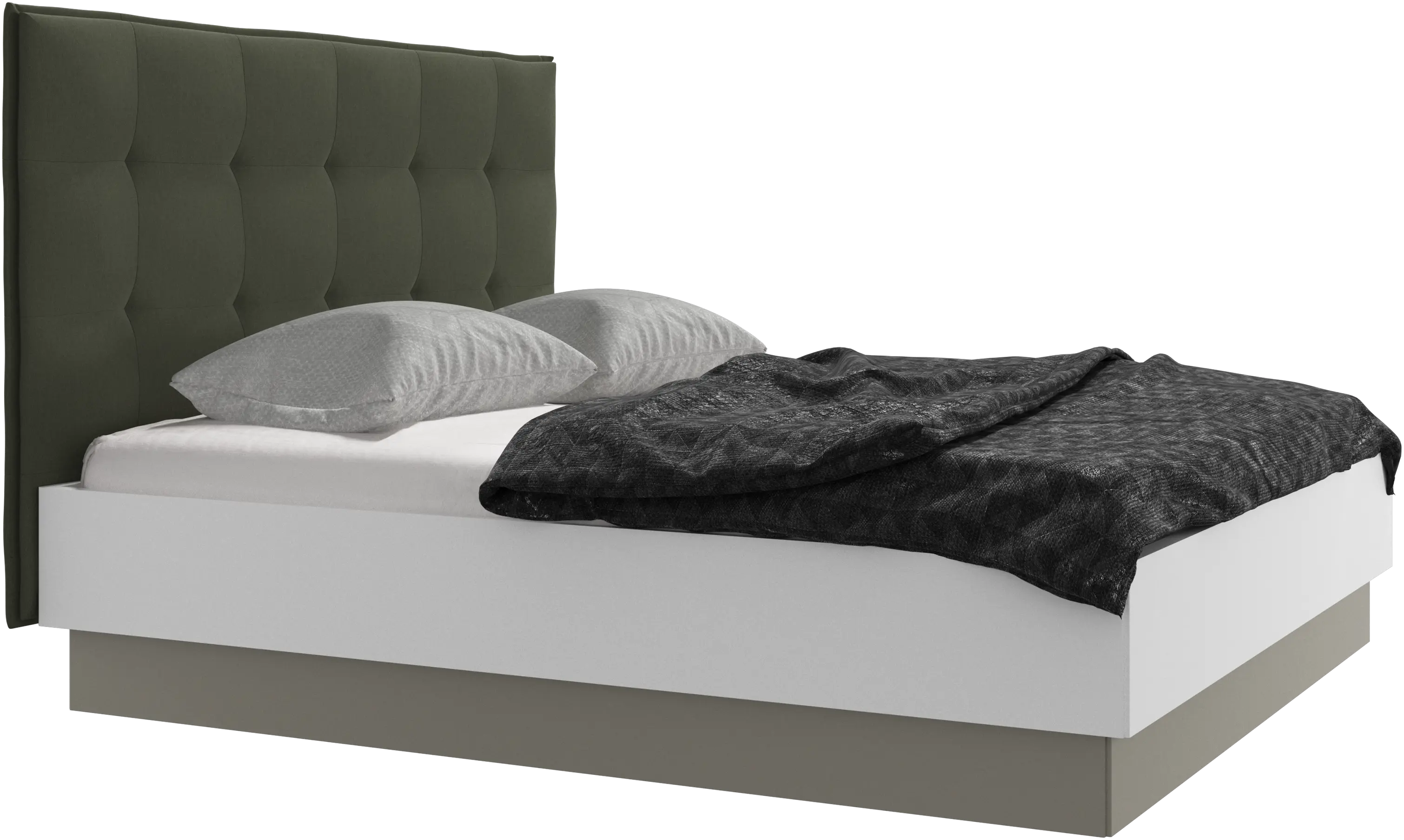 Lugano storage bed with lift-up frame and slats, excl. mattress