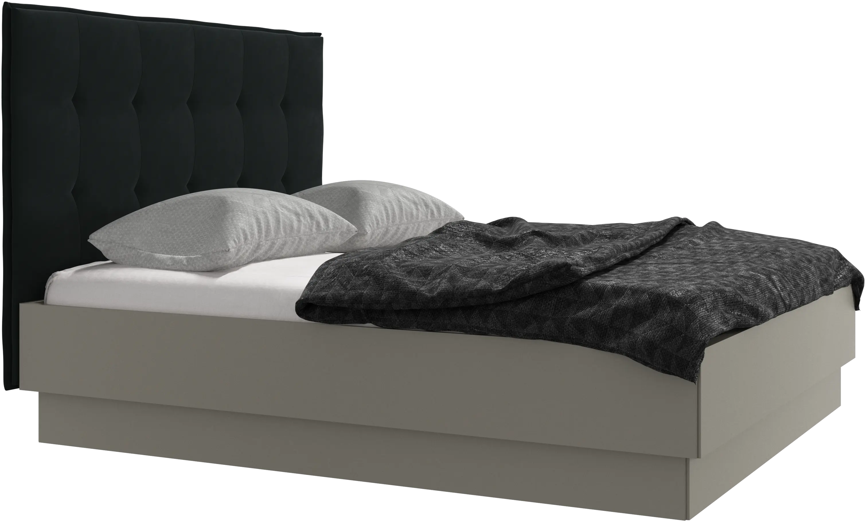 Lugano storage bed with lift-up frame and slats, excl. mattress