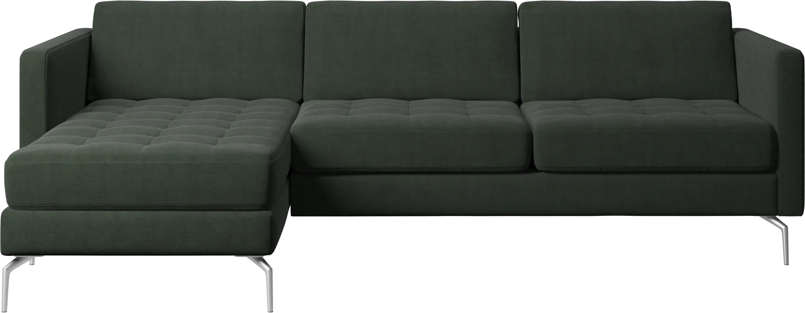 Osaka sofa with resting unit, tufted seat