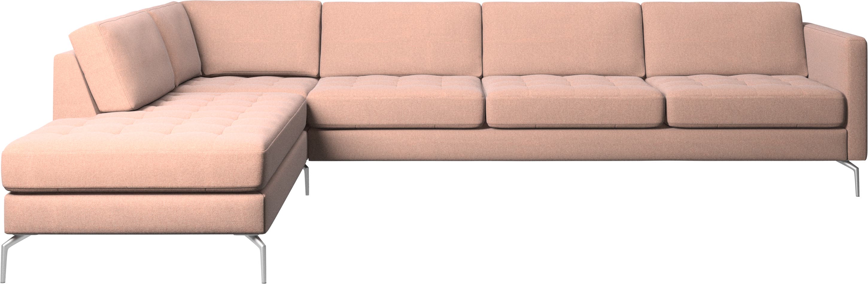 γωνιακός καναπές Osaka με μονάδα lounging, καπιτονέ μαξιλάρι καθίσματος
