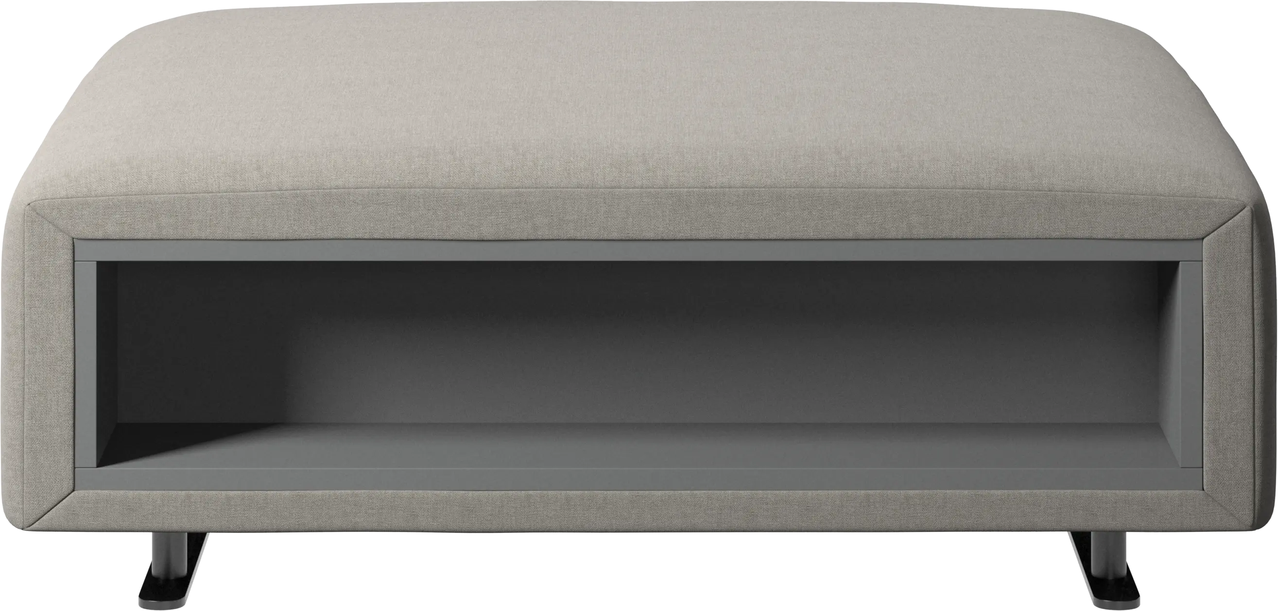 Hampton footstool with storage left and right sides