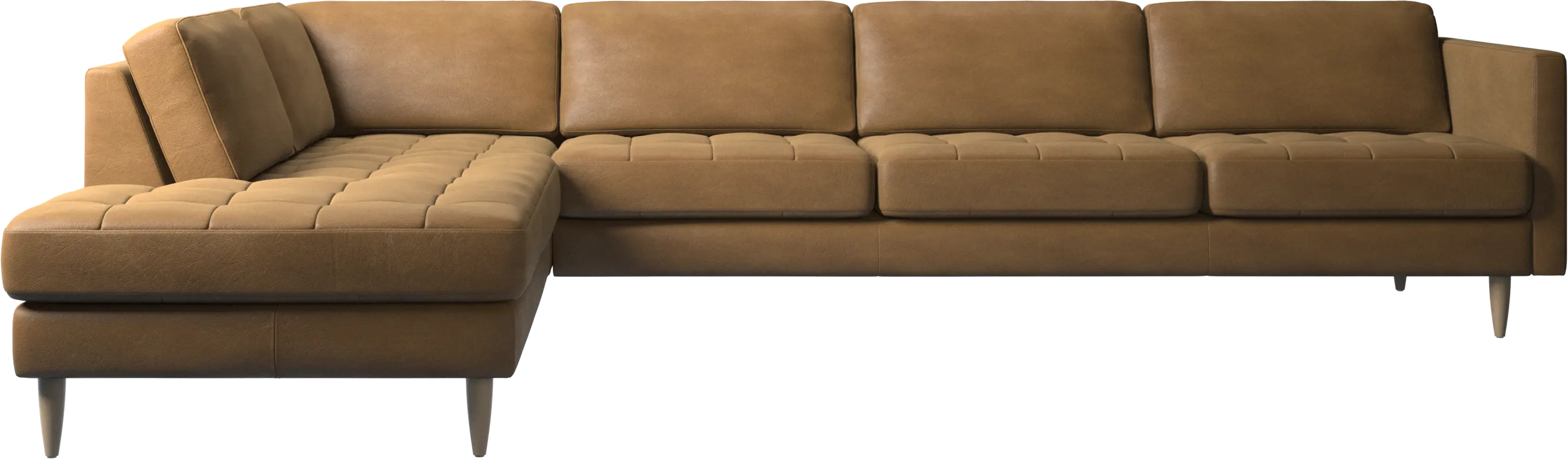 Osaka corner sofa with lounging unit, tufted seat