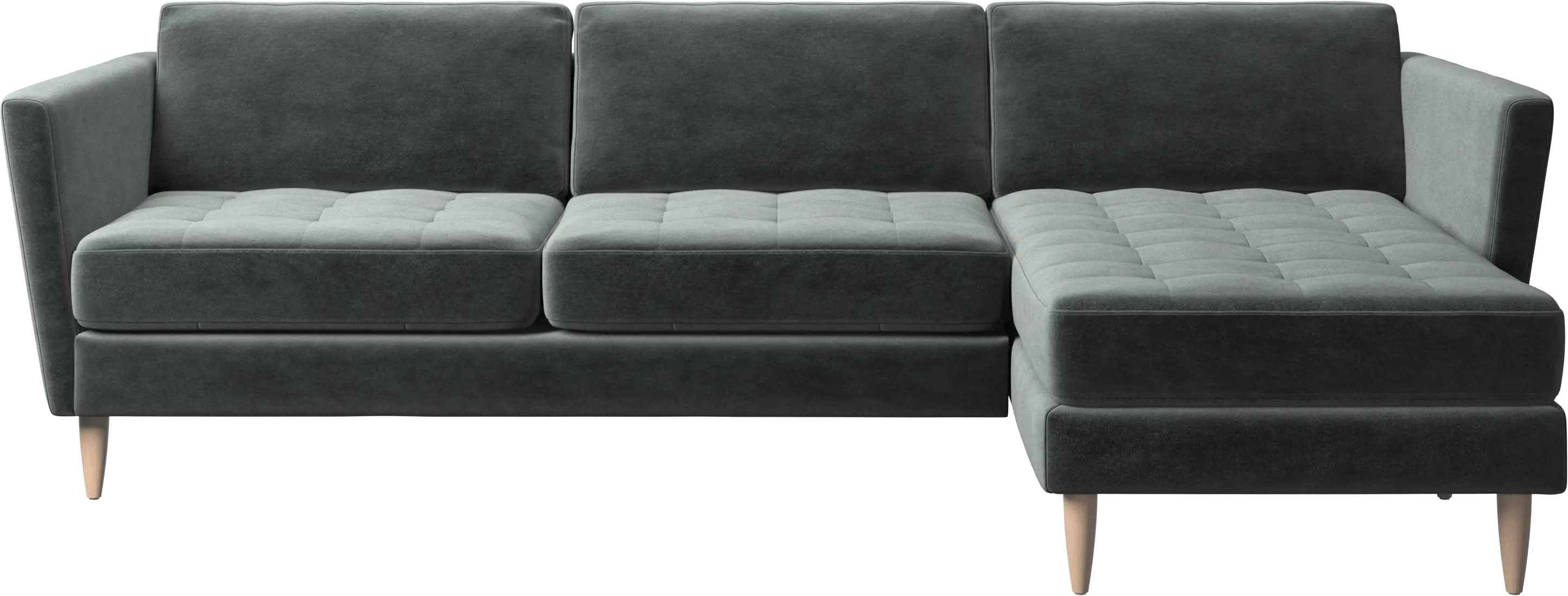 Osaka sofa with resting unit, tufted seat
