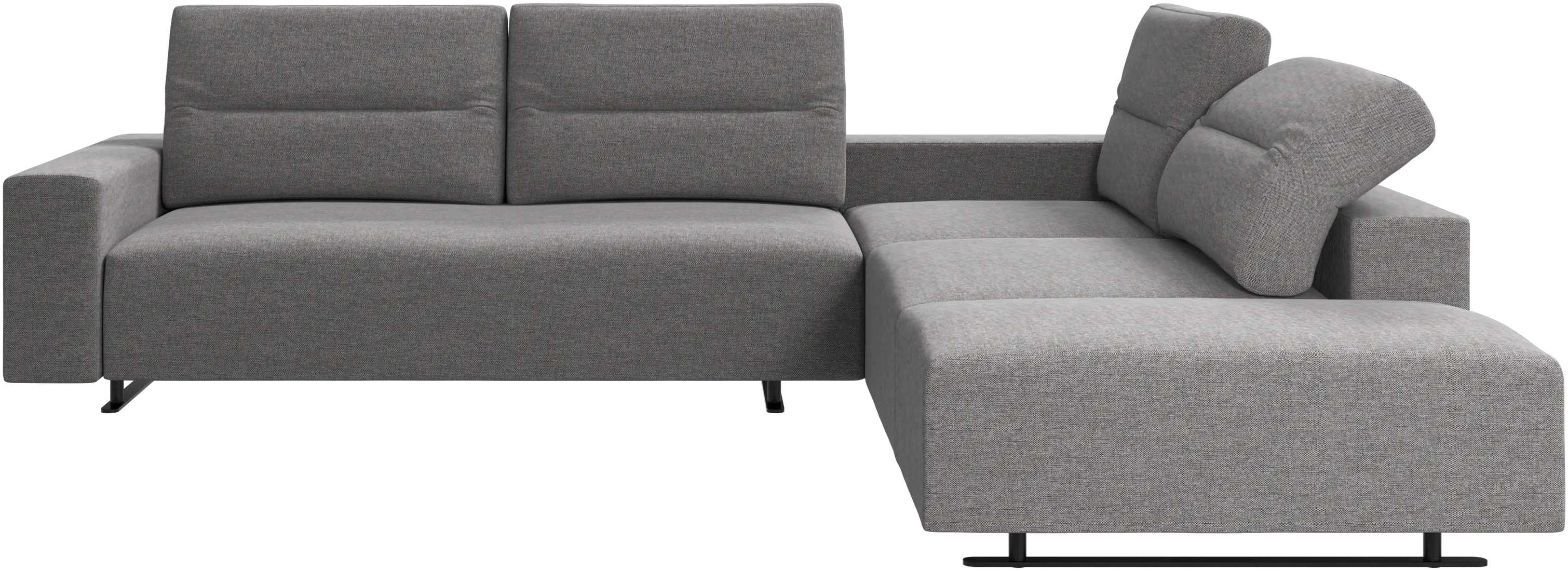 Hampton corner sofa with adjustable back and lounging unit