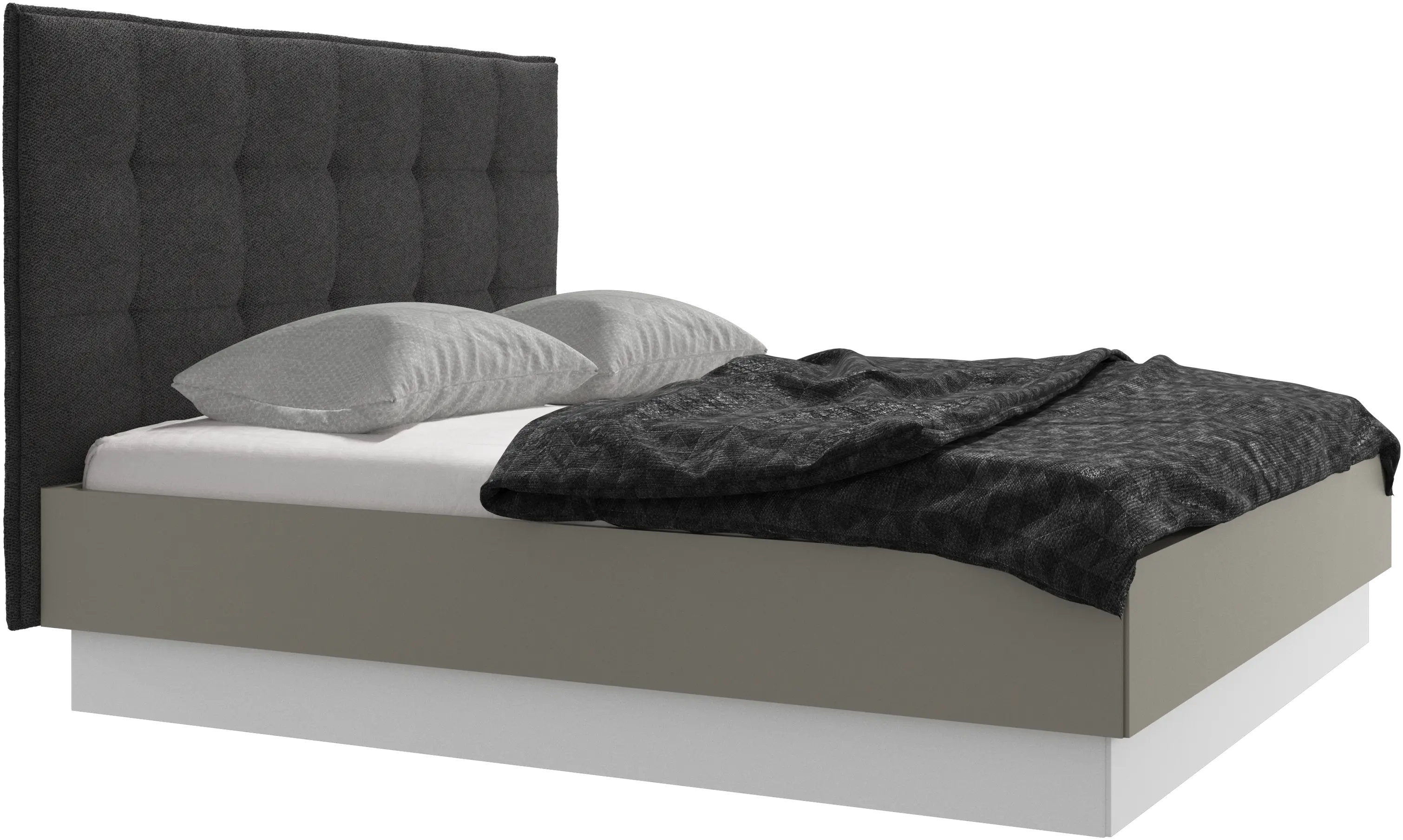 Lugano storage bed with lift-up frame and slats, excl. mattress