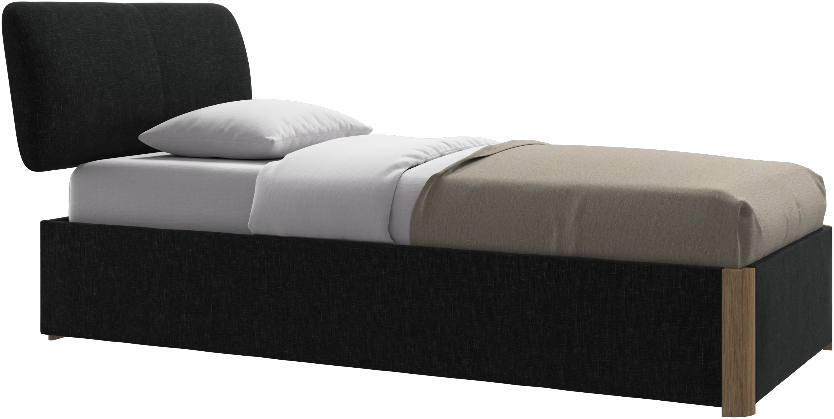 Element 床、床掛け式ヘッドボード、スラット付き、マットレス除外