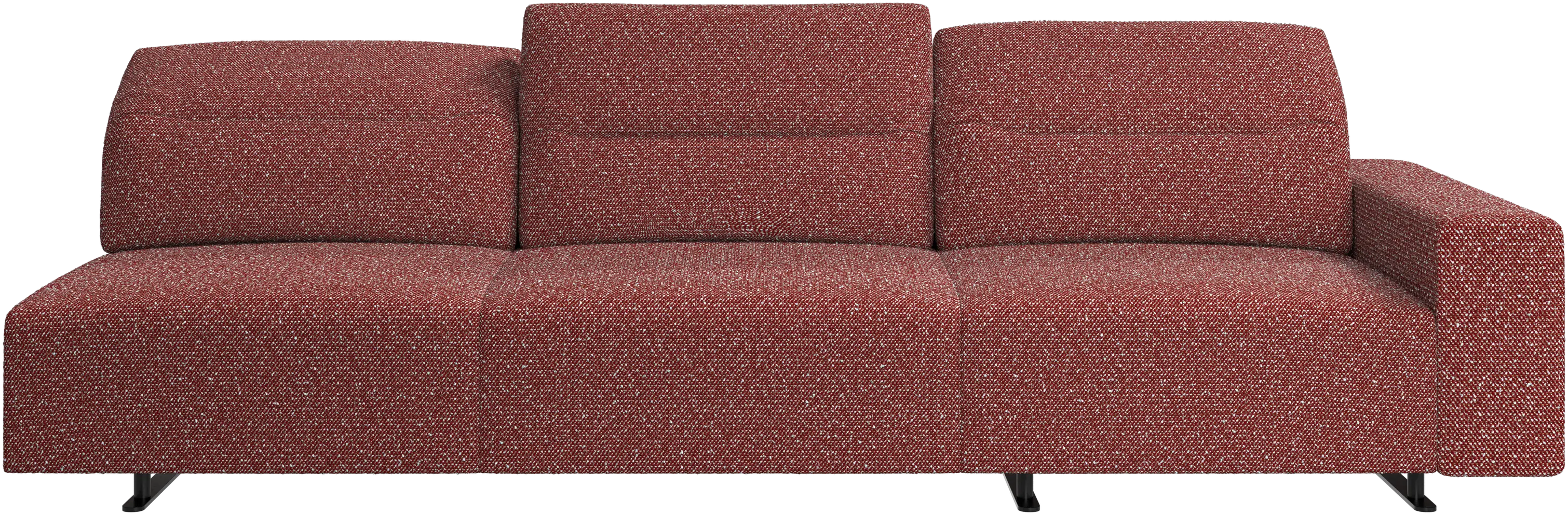 Hampton sofa with adjustable back and storage on the right side