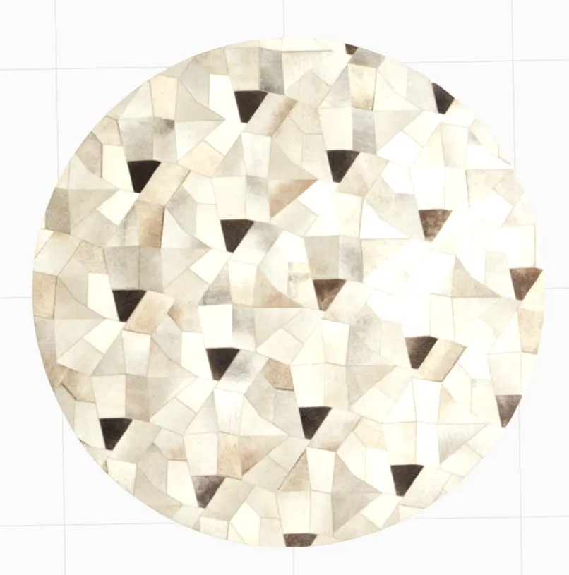 Rugs Tapis Disc, gris/noir/coloris naturel. Ø230cm -50%
