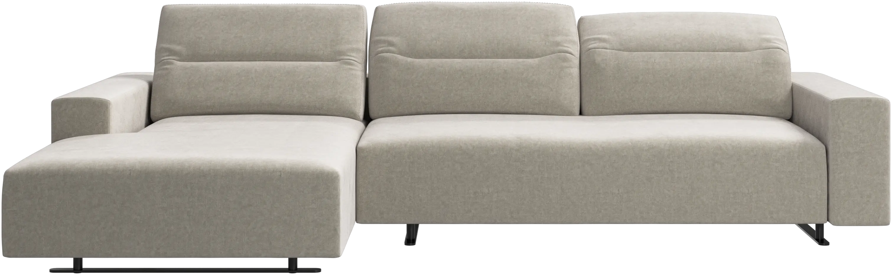 Hampton sofa with adjustable back and resting unit left side