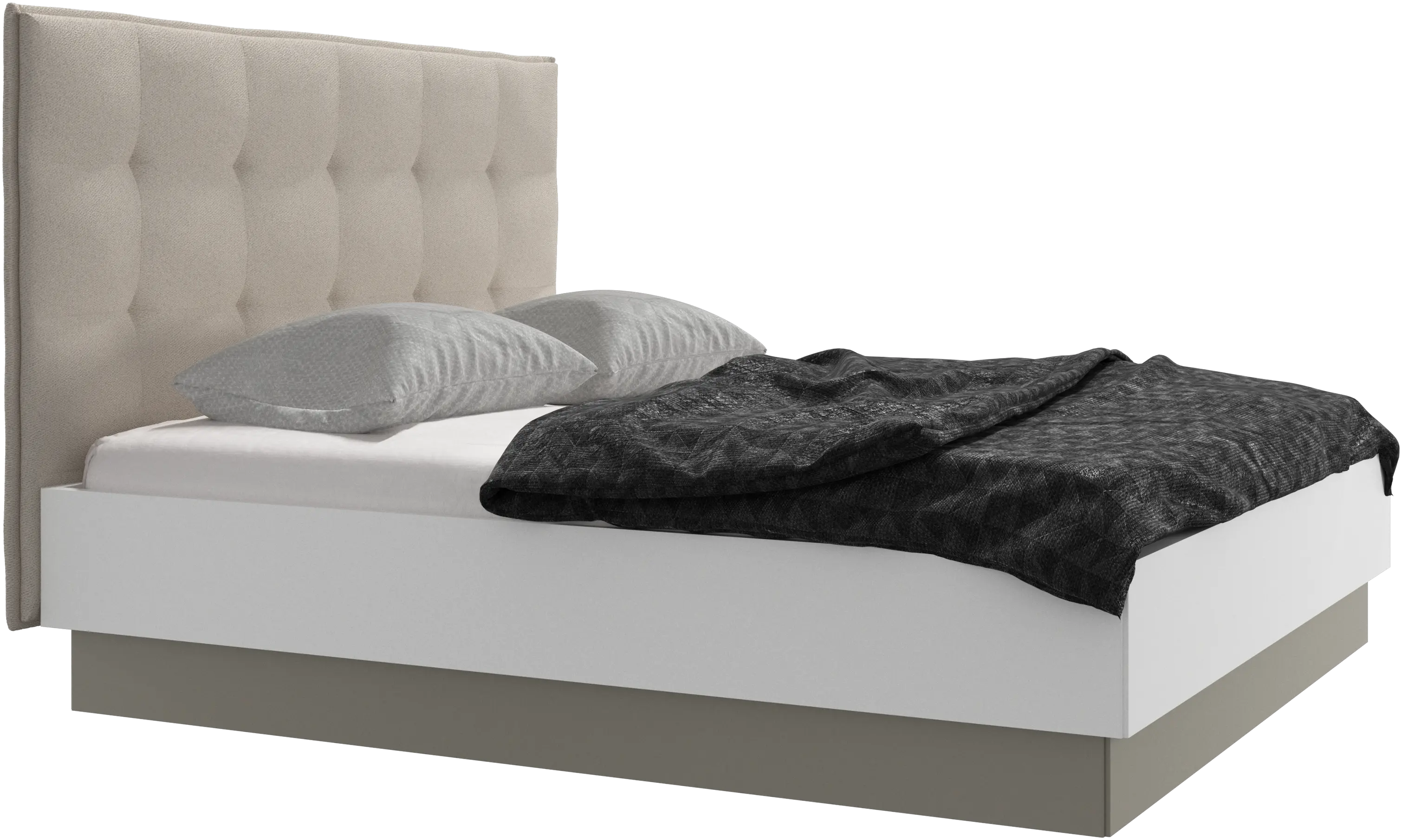 Lugano storage bed with lift-up frame and slats, excl. mattress