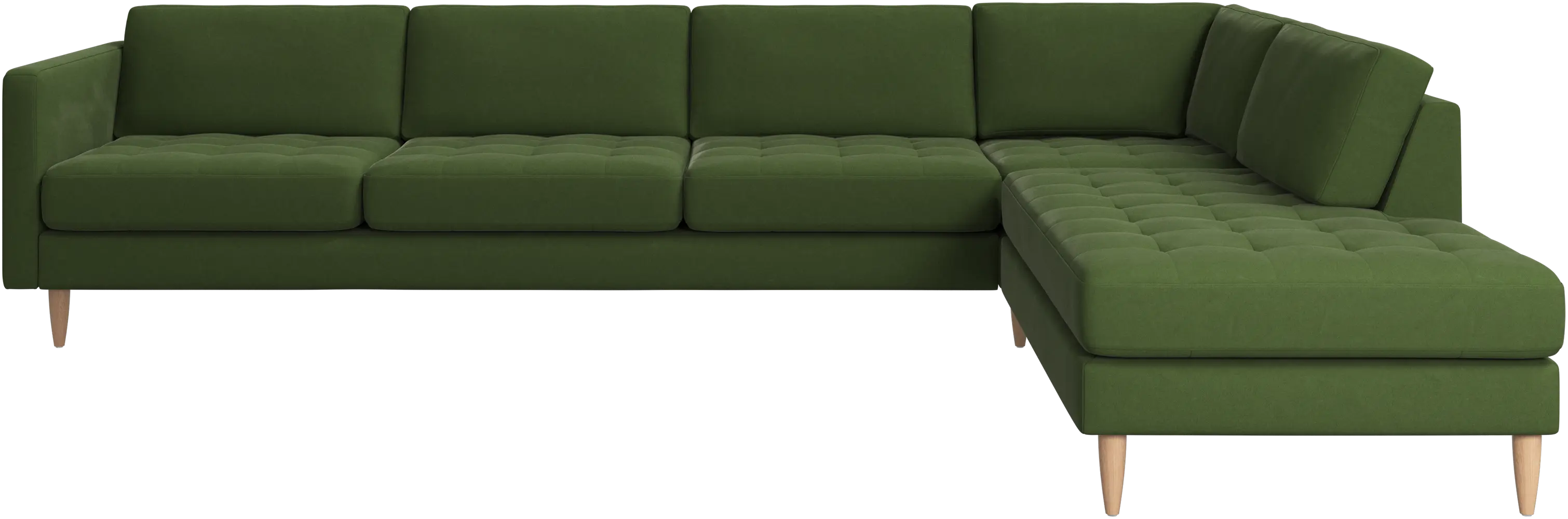 Osaka corner sofa with lounging unit, tufted seat