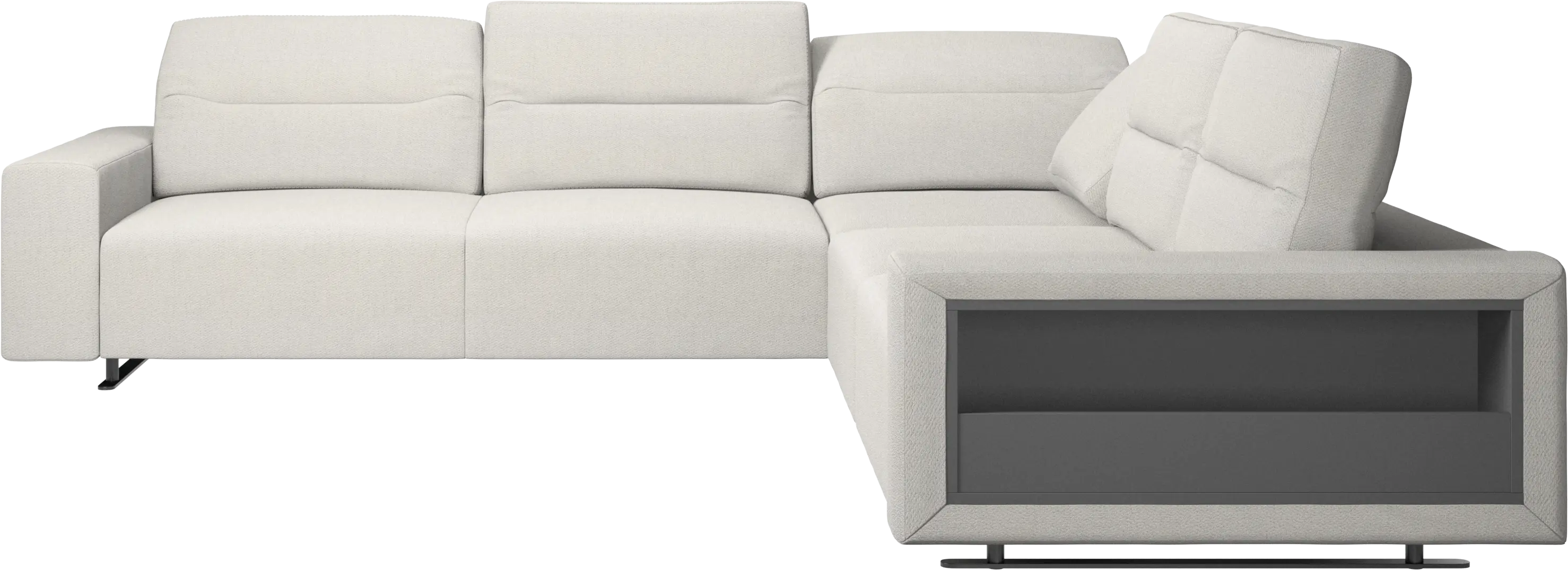 Hampton corner sofa with adjustable back and storage