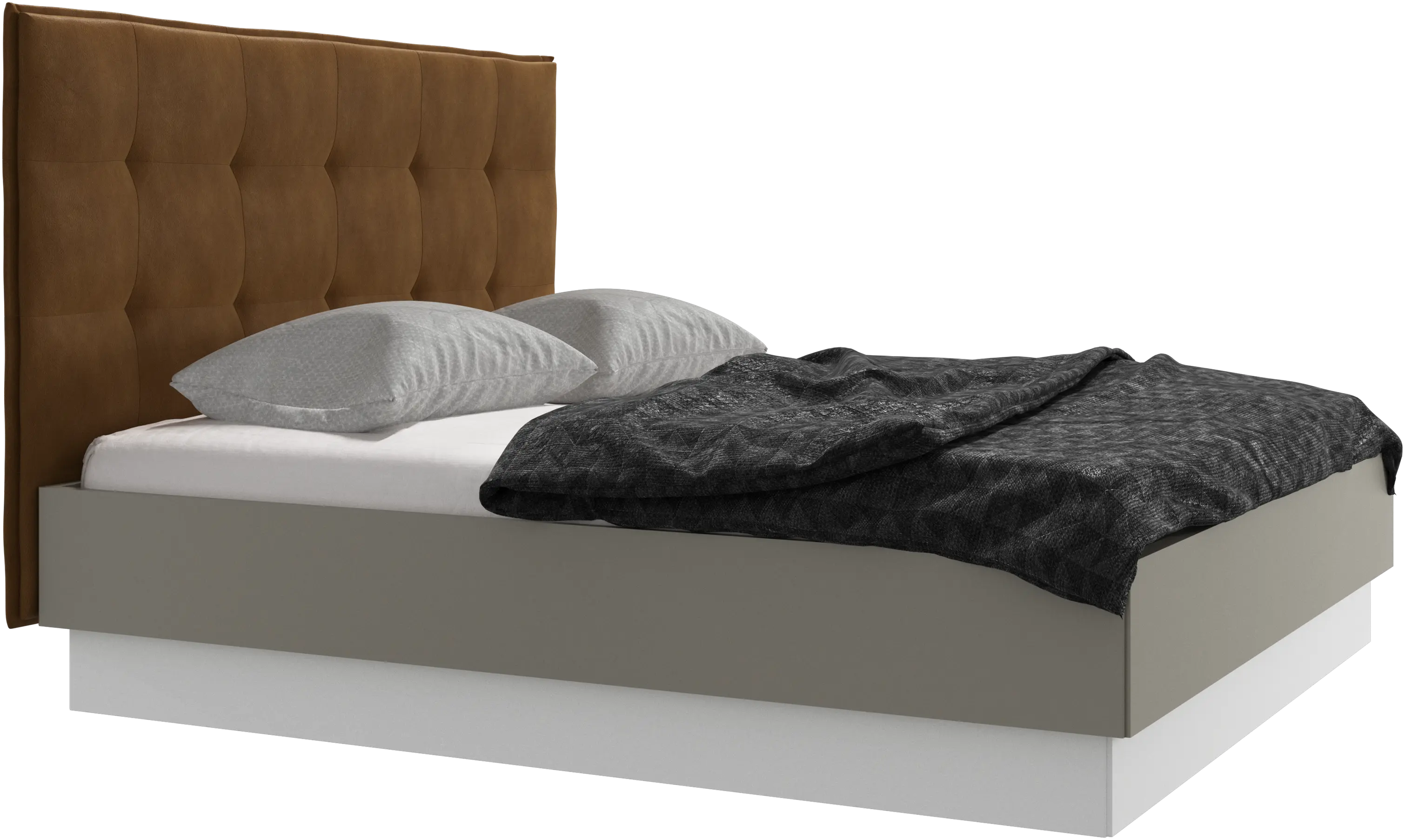 Lugano storage bed with lift-up frame and slats, excl. mattress