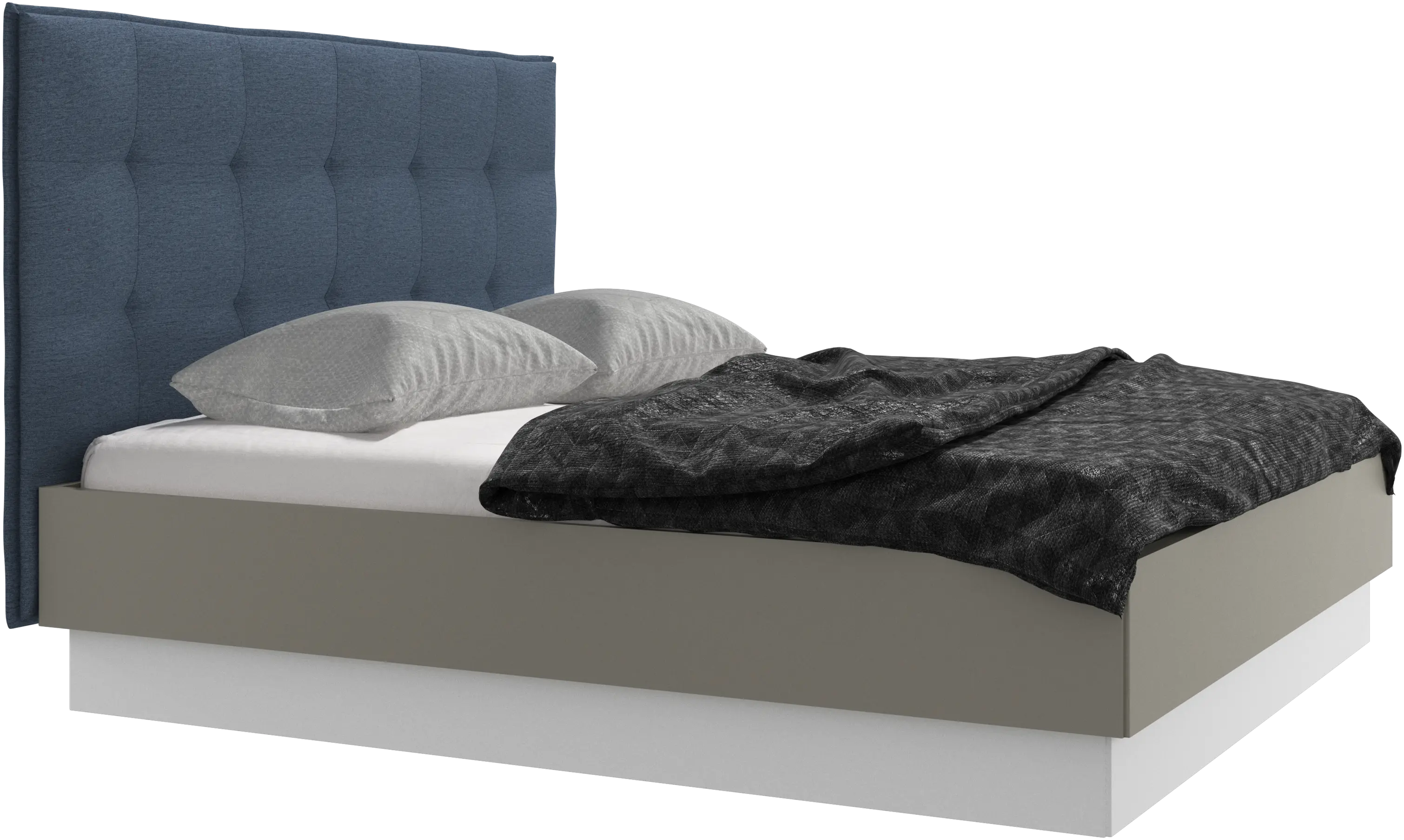 Cama con canapé Lugano, estructura elevable y tablado, no incluye colchón