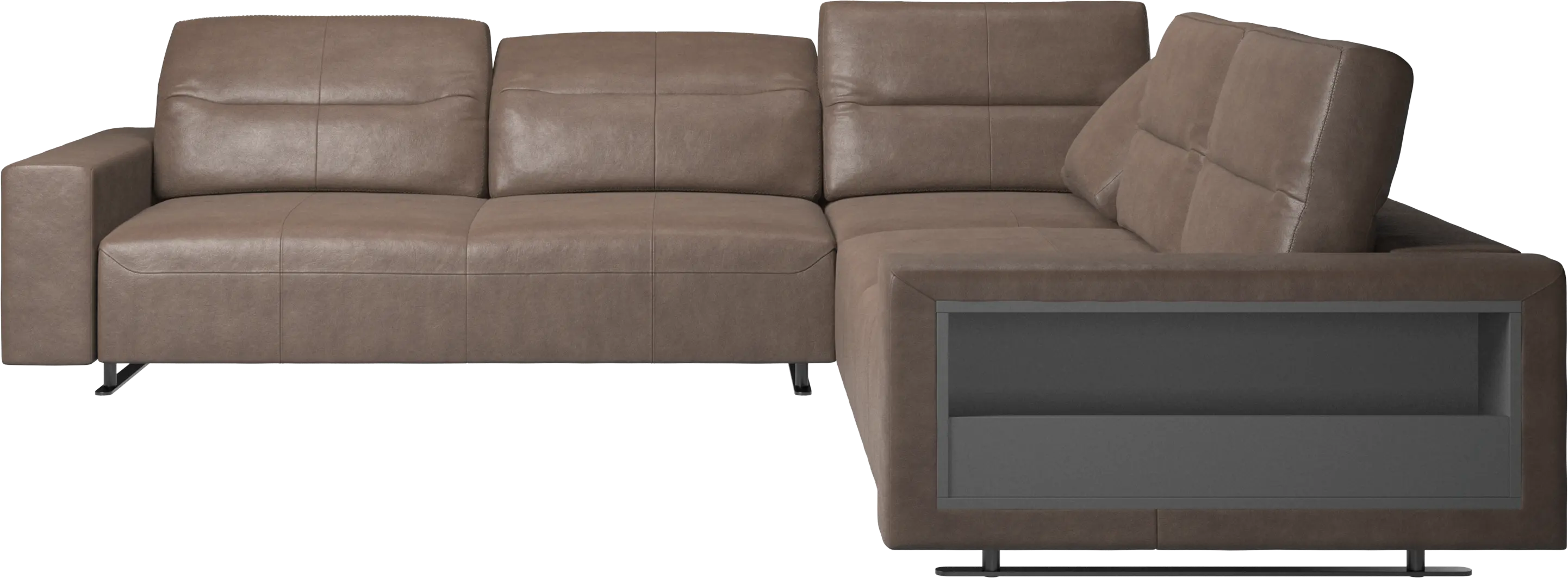 Hampton corner sofa with adjustable back and storage