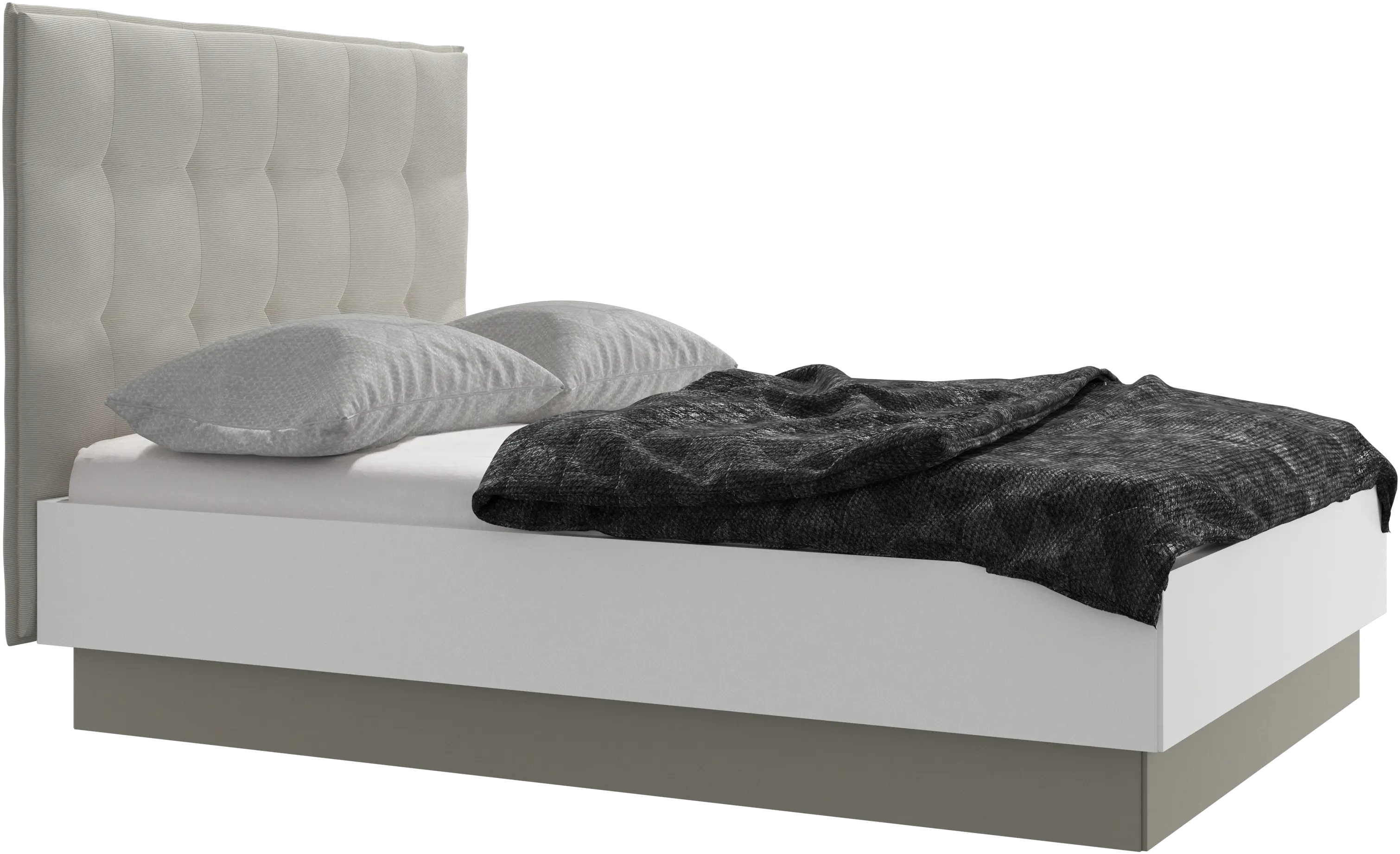 Lugano storage bed with lift-up frame and slats, excl. mattress