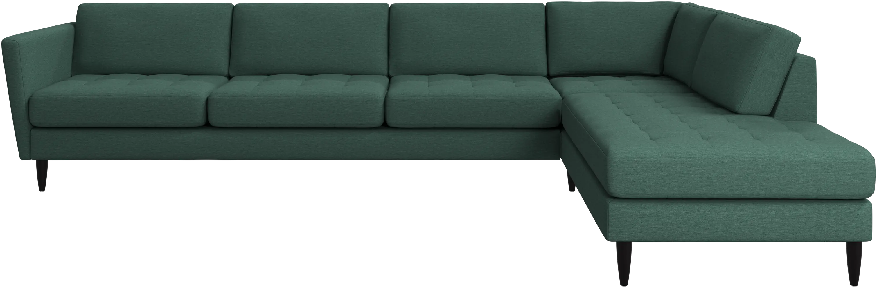 Osaka corner sofa with lounging unit, tufted seat