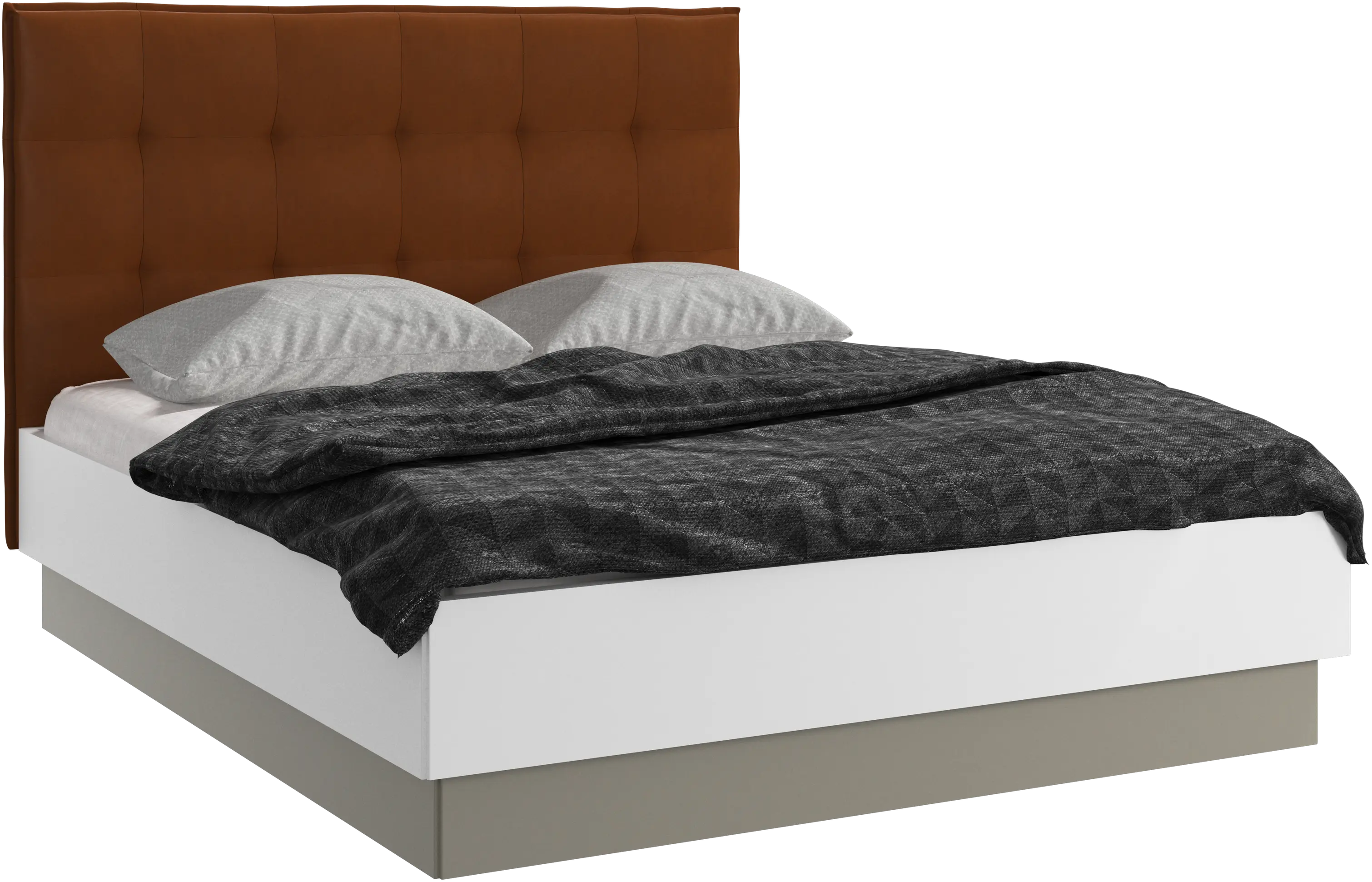 Lugano storage bed with lift-up frame and slats, excl. mattress