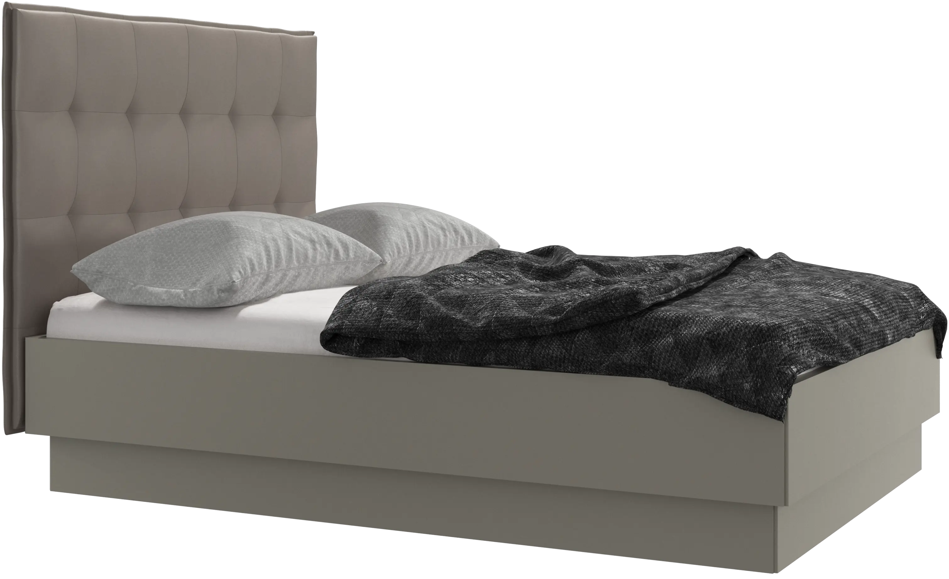 Lugano storage bed with lift-up frame and slats, excl. mattress