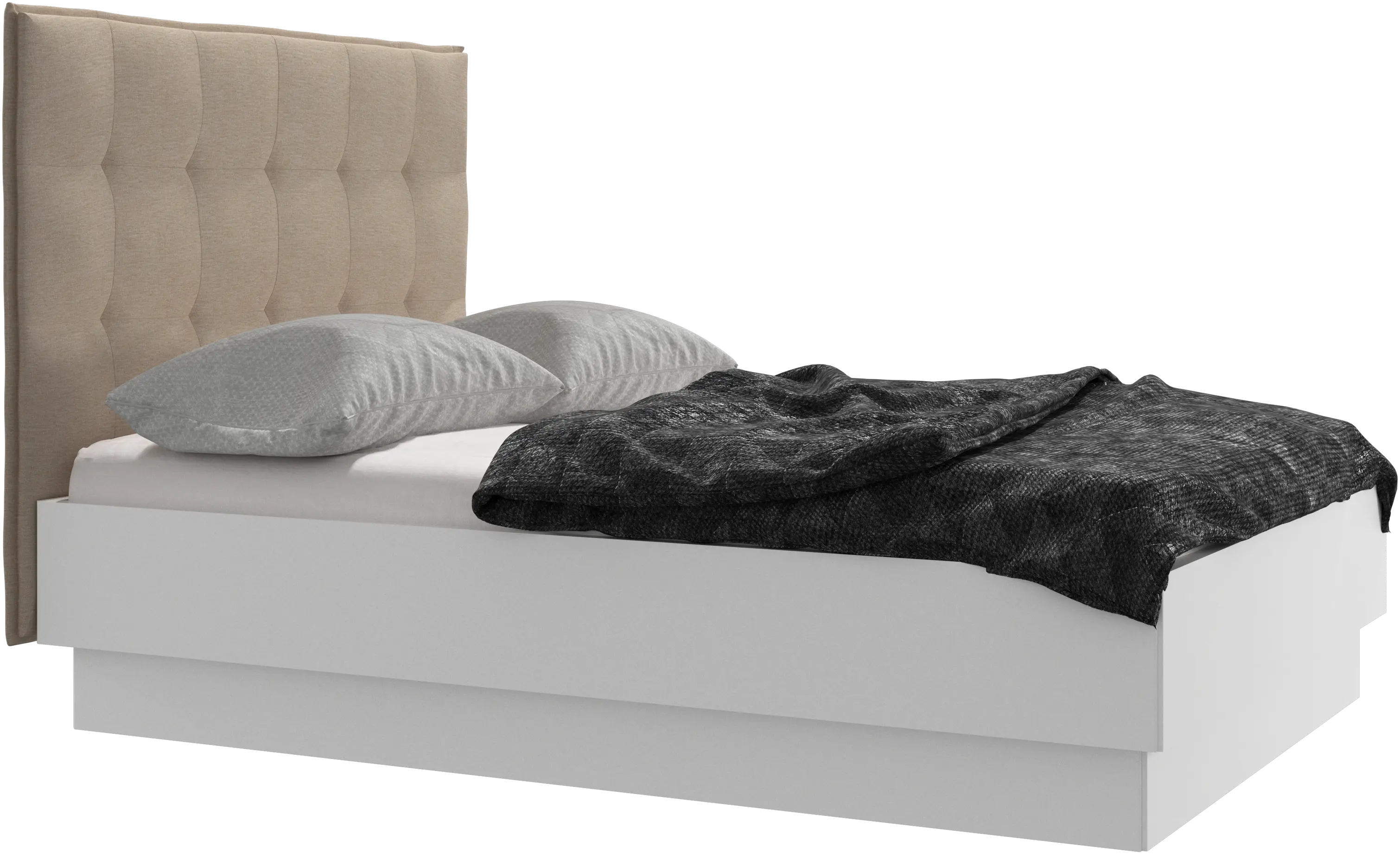 Lugano storage bed with lift-up frame and slats, excl. mattress