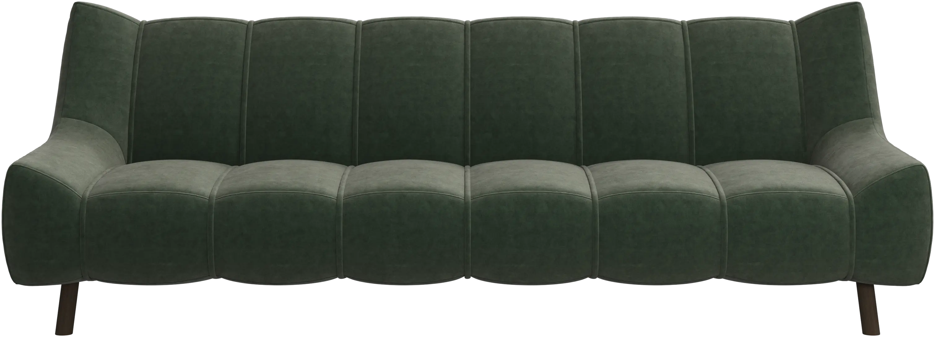 Canapé 3 places Nawabari, jambe en bois