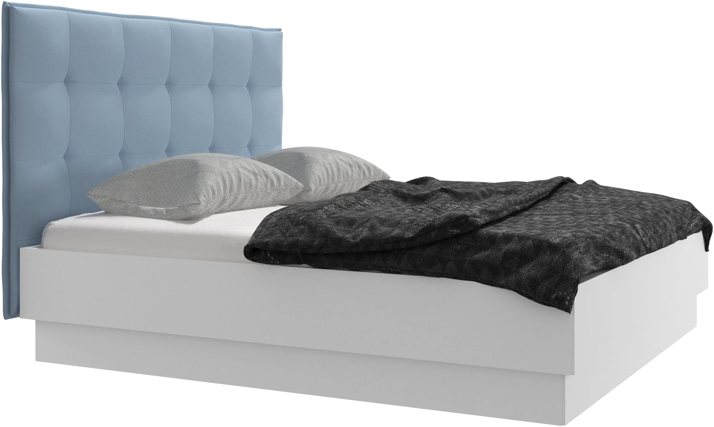 Lugano storage bed with lift-up frame and slats, excl. mattress