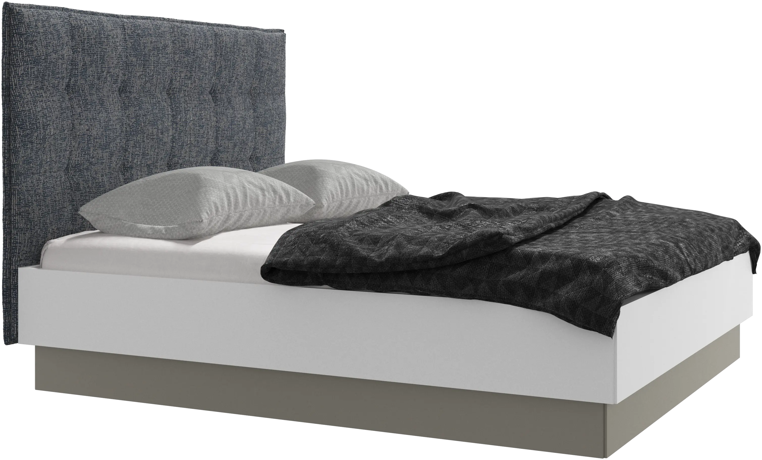 Cama con canapé Lugano, estructura elevable y tablado, no incluye colchón