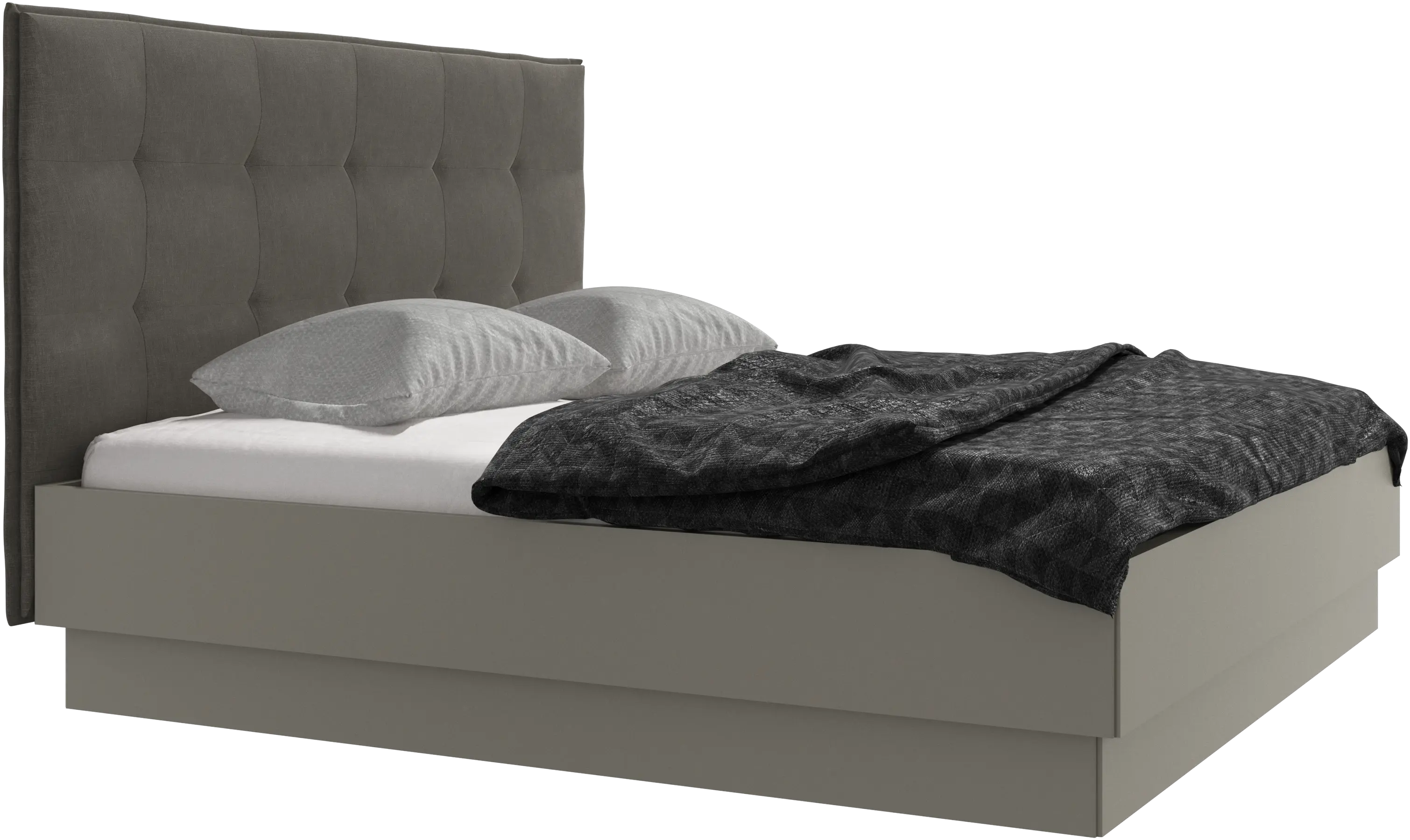 Lugano storage bed with lift-up frame and slats, excl. mattress