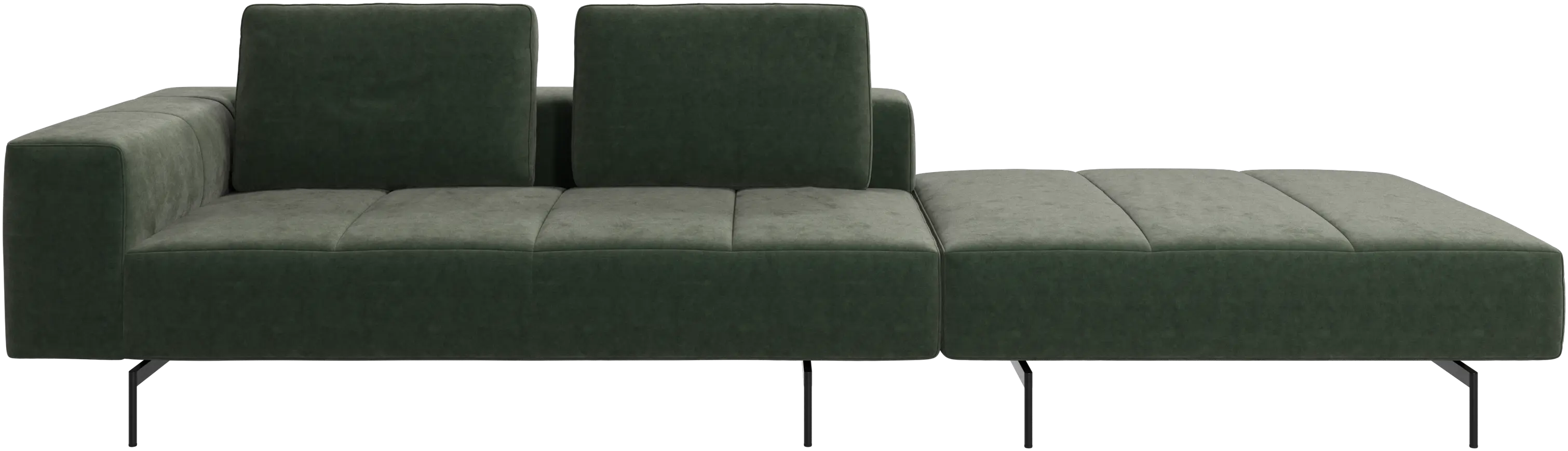 Amsterdam sofa with footstool on right side