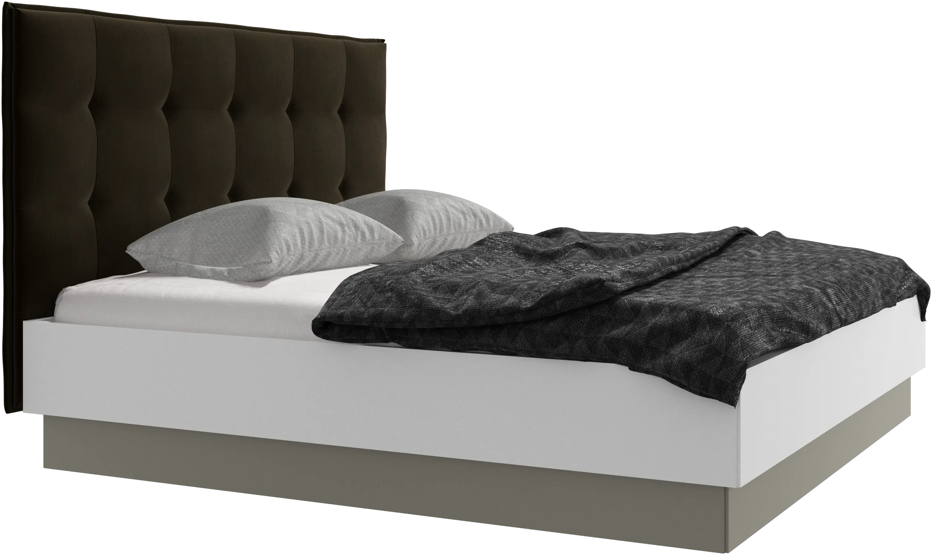 Lugano storage bed with lift-up frame and slats, excl. mattress