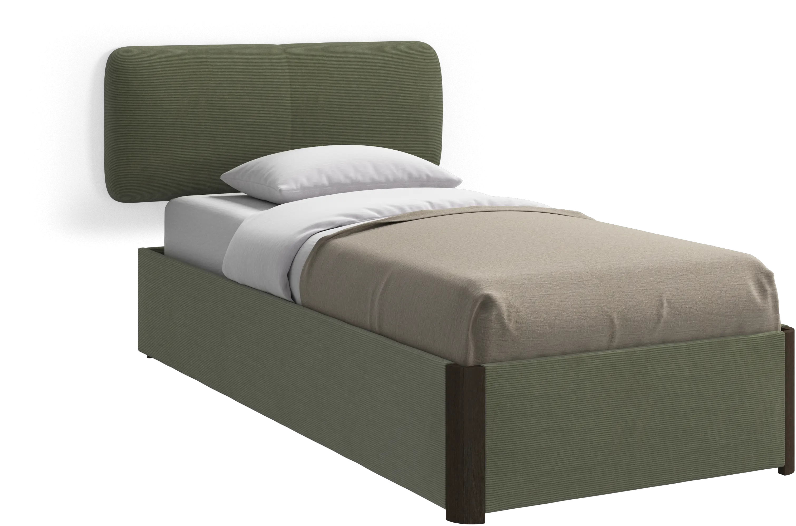 Element lit, tête de lit murale, sans lattes, excl. matelas