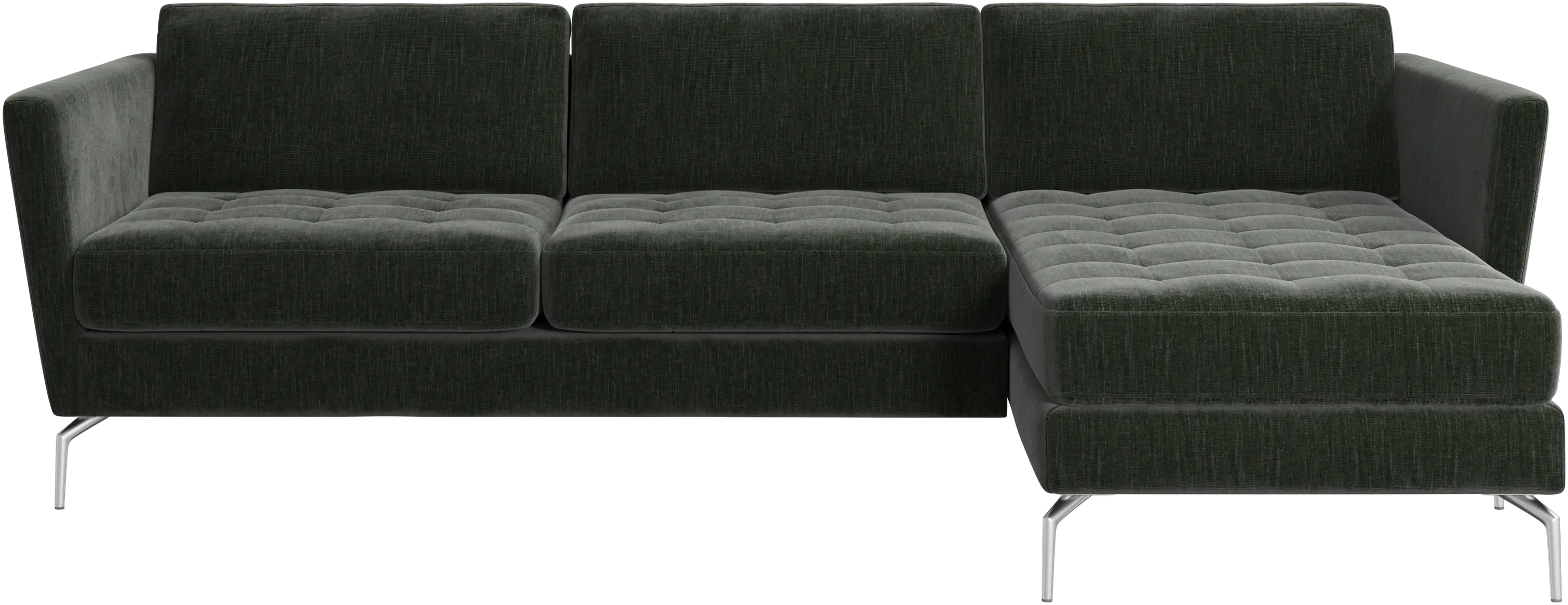Osaka sofa with resting unit, tufted seat