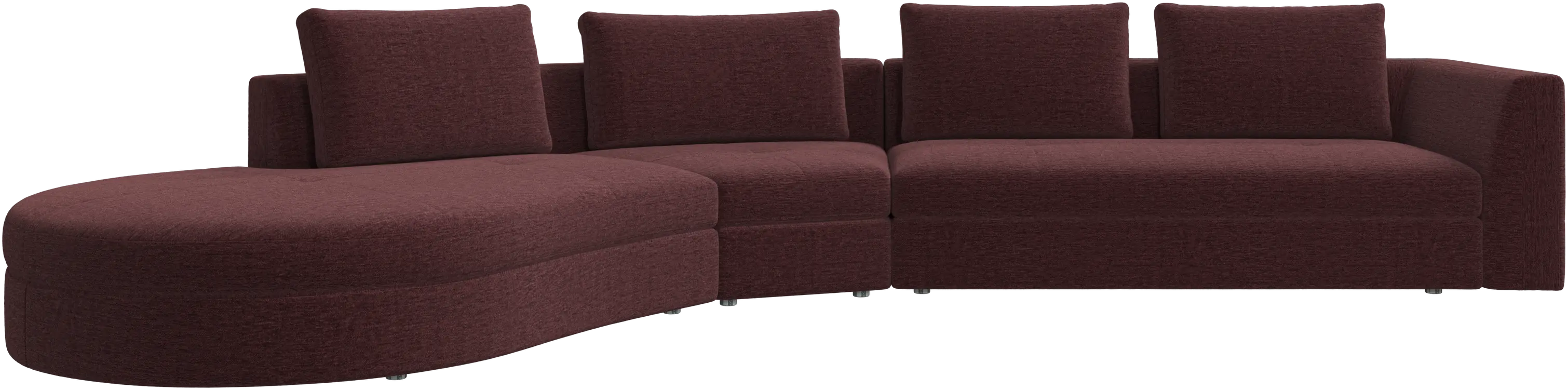 Bergamo kanapé kerekített heverőrésszel bal oldalon