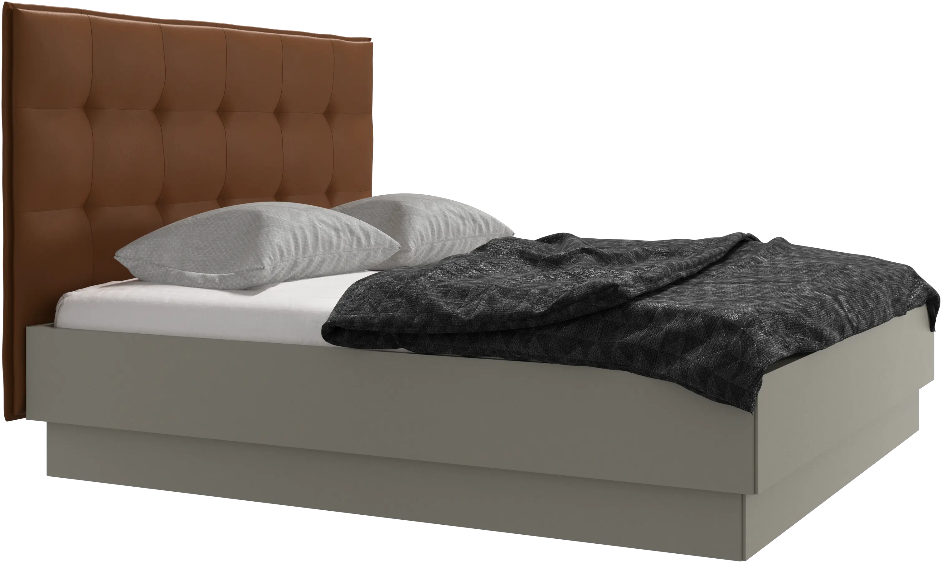 Lugano storage bed with lift-up frame and slats, excl. mattress