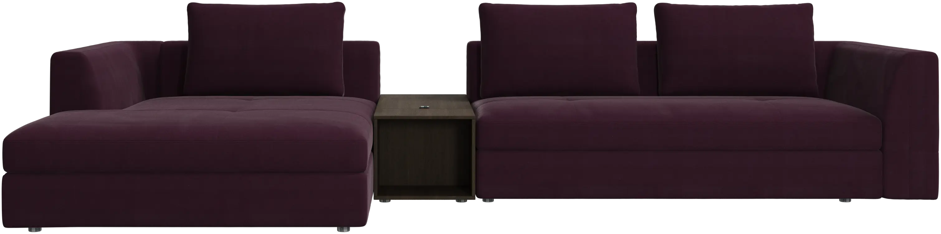 Bergamo chaise longue sofa with storage