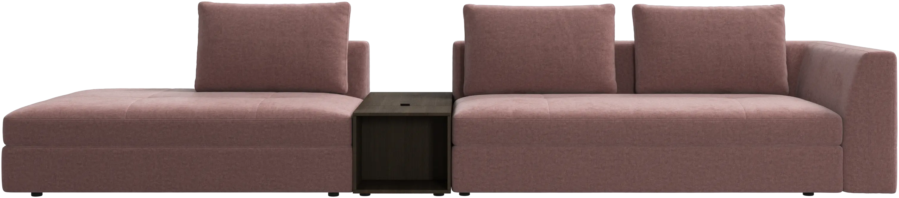 Sofá lounge Bergamo de 3 plazas con almacenamiento