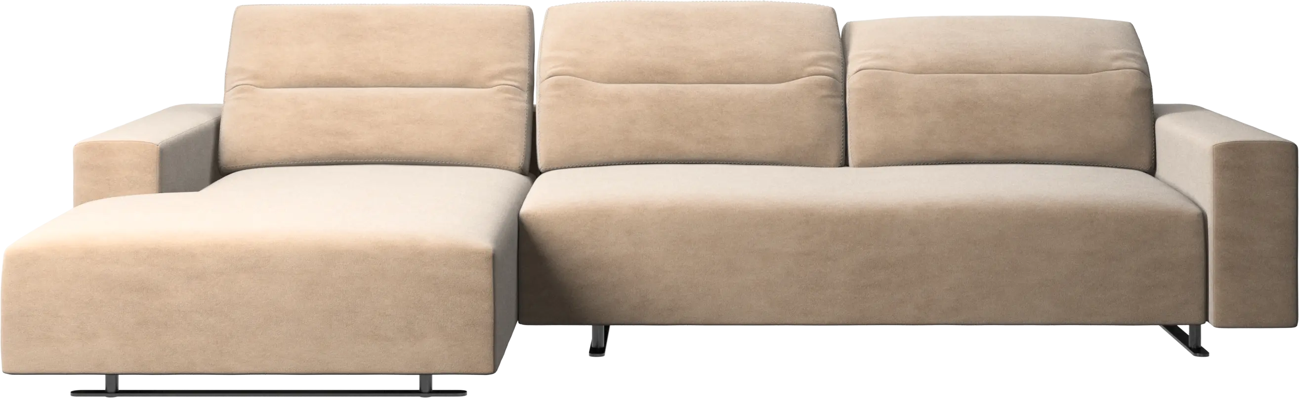 Hampton sofa with adjustable back and resting unit left side