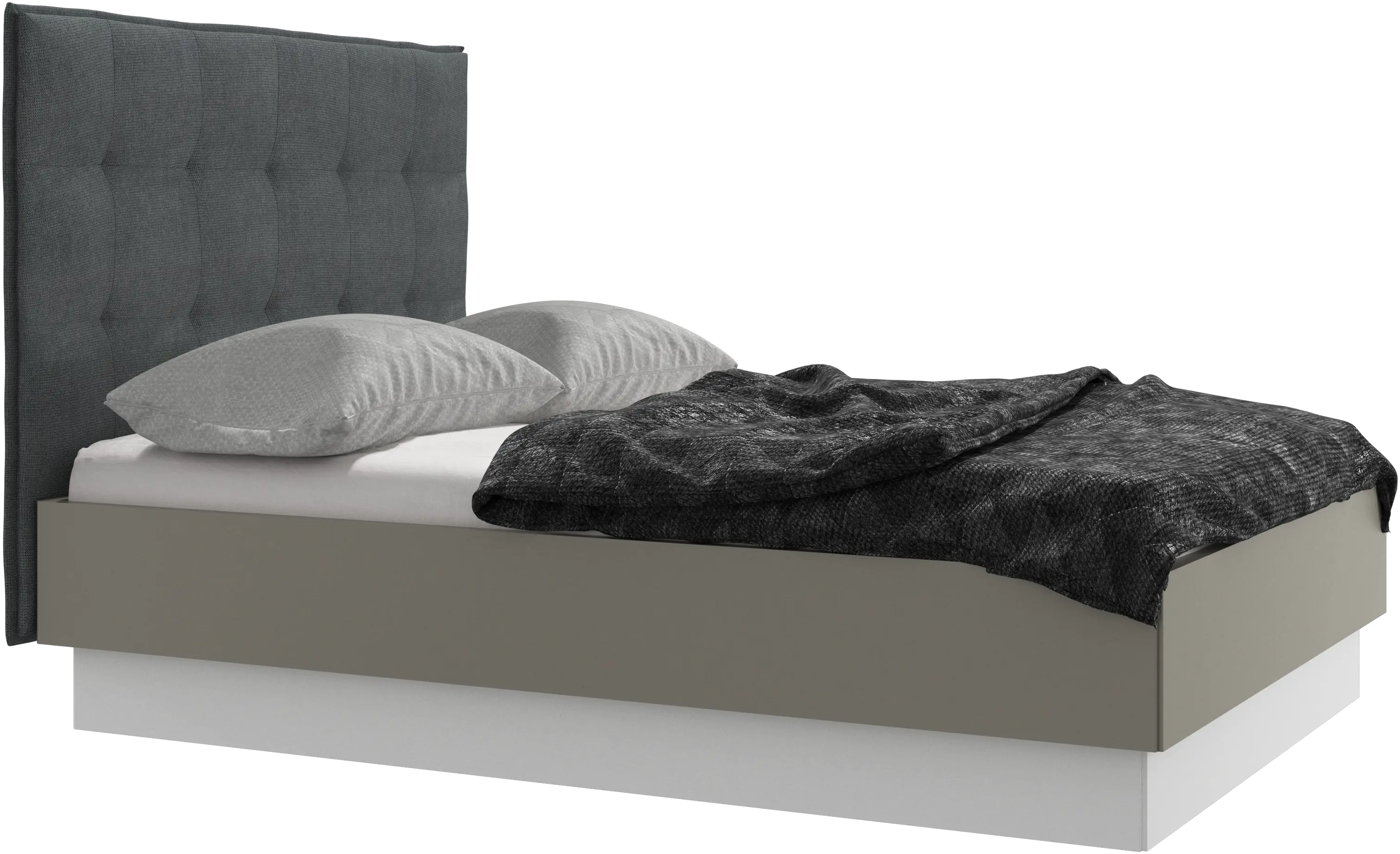 Lugano storage bed with lift-up frame and slats, excl. mattress
