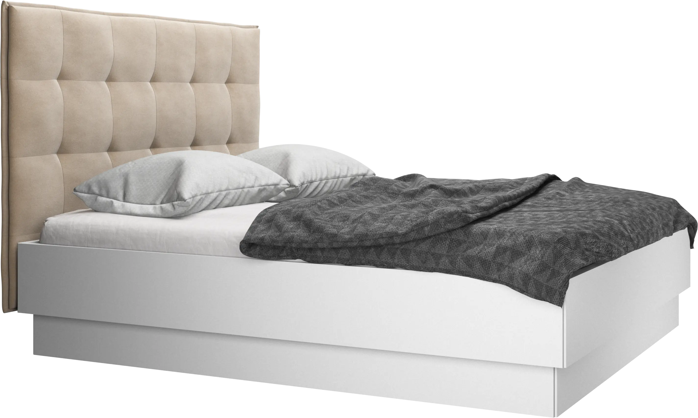 Lugano storage bed with lift-up frame and slats, excl. mattress