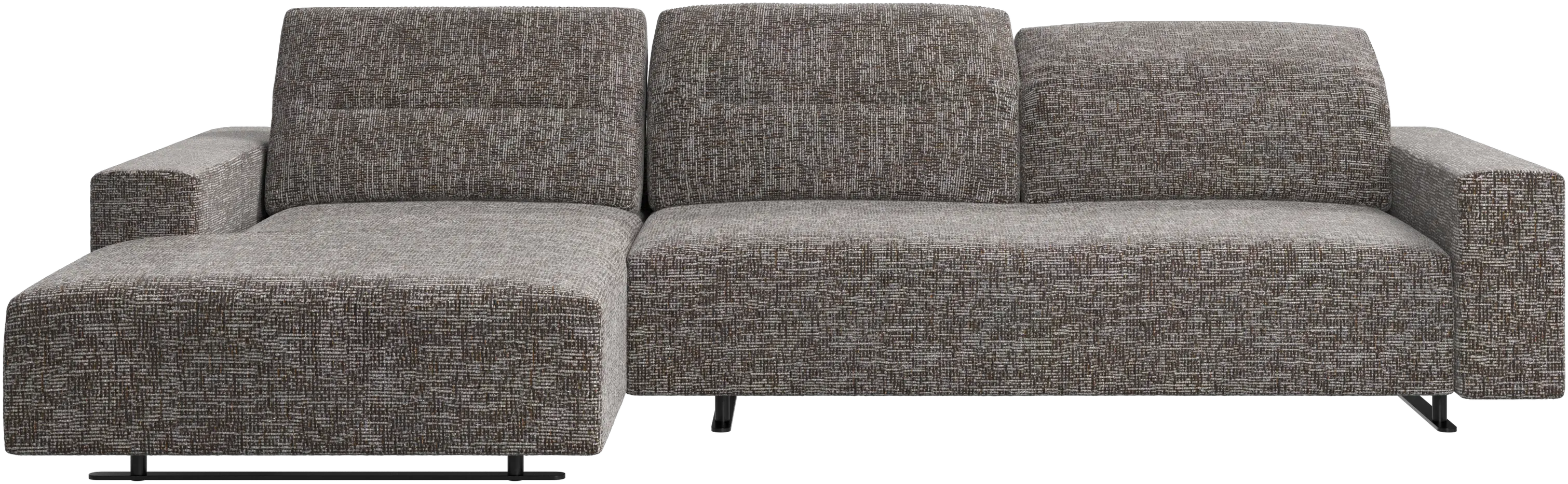 Hampton sofa with adjustable back, resting unit and storage both sides