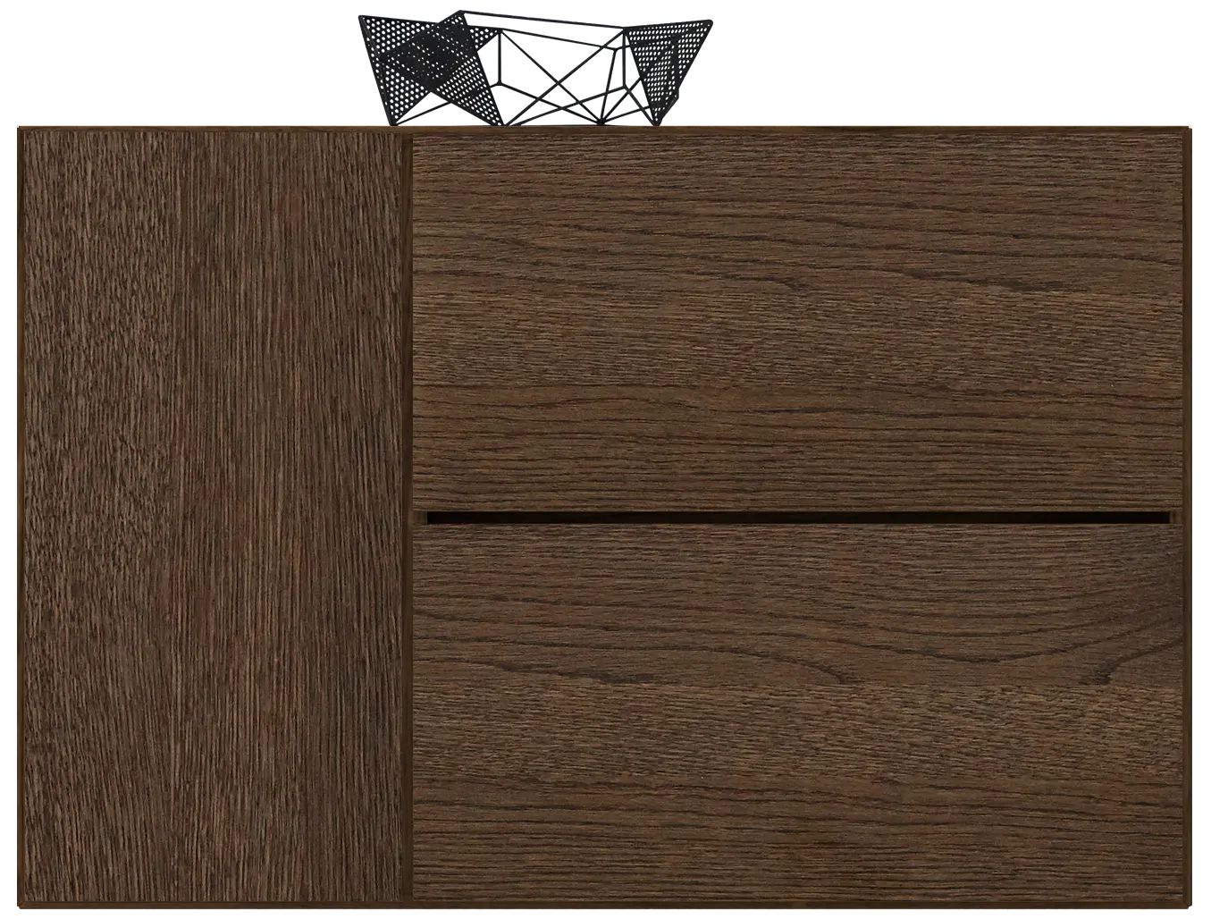 Lugano wall mounted wall system with drop down door
