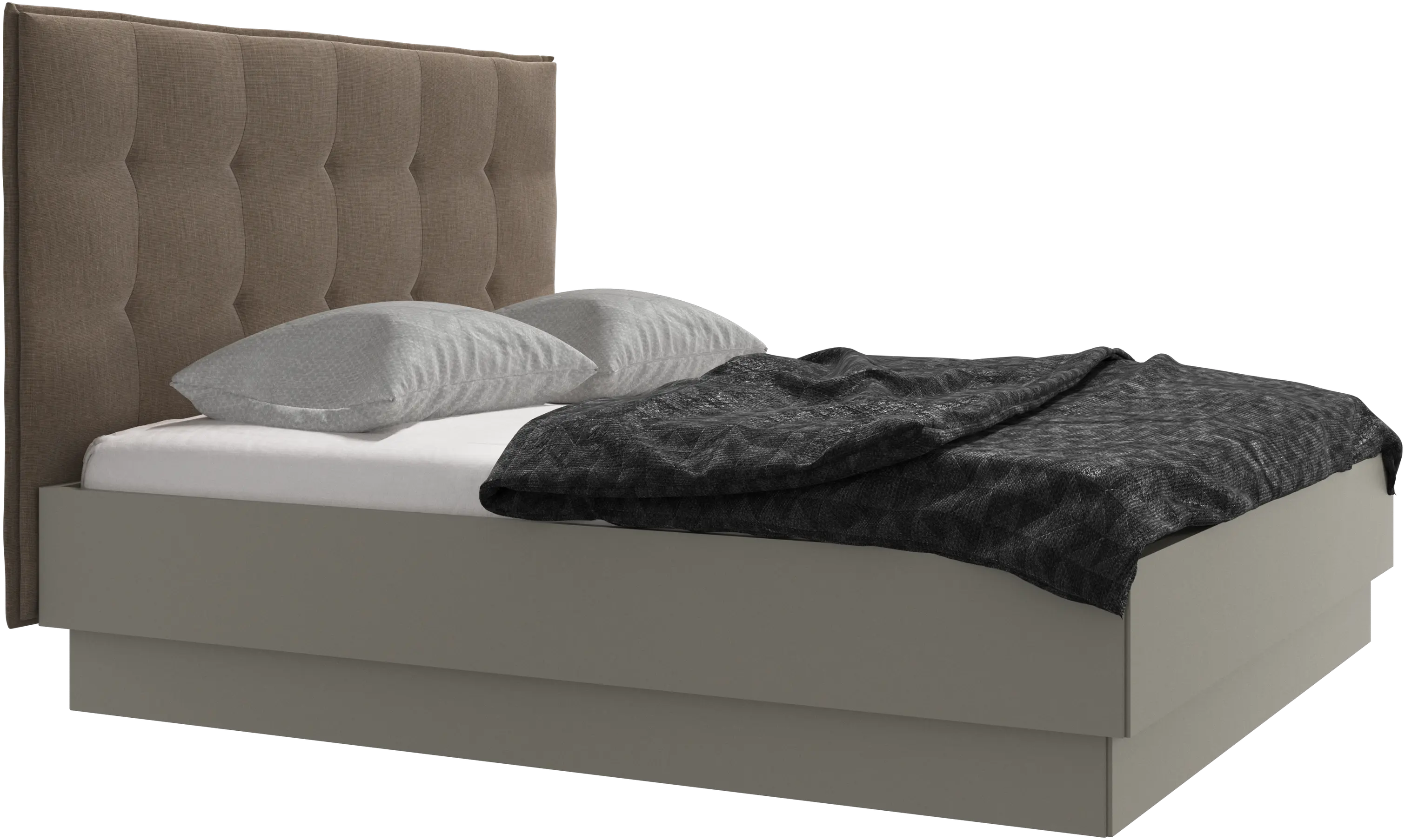 Lugano storage bed with lift-up frame and slats, excl. mattress