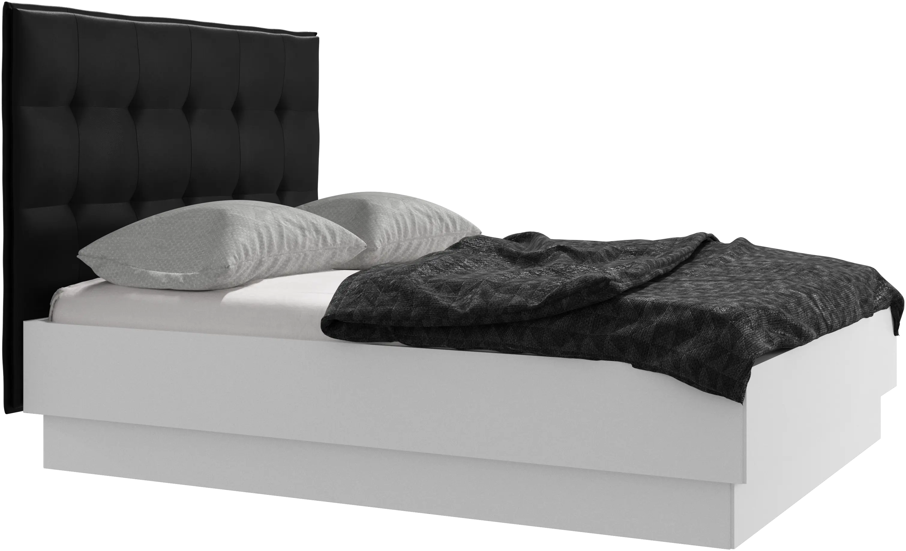 Lugano storage bed with lift-up frame and slats, excl. mattress