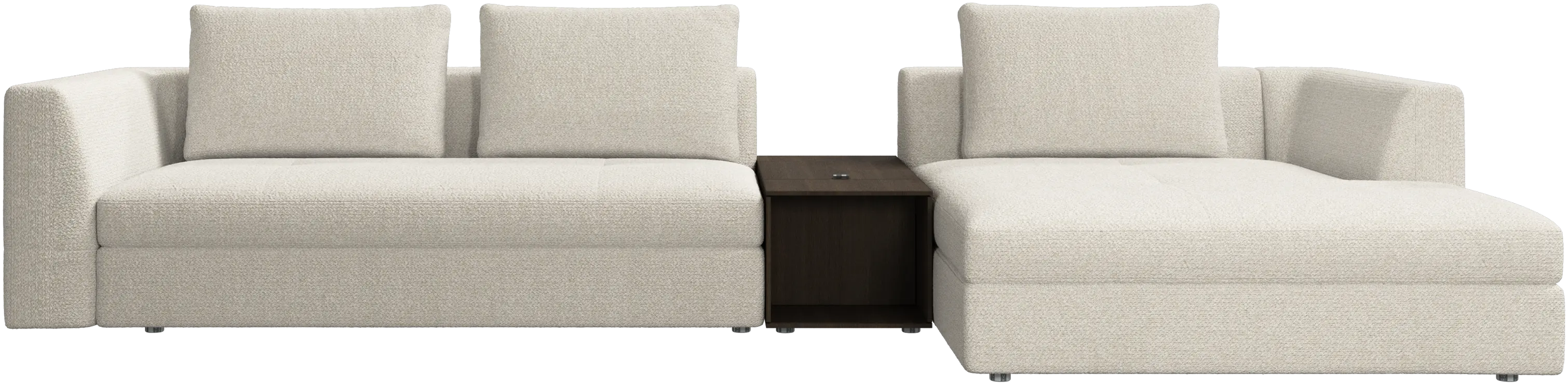 Bergamo chaise longue sofa with storage