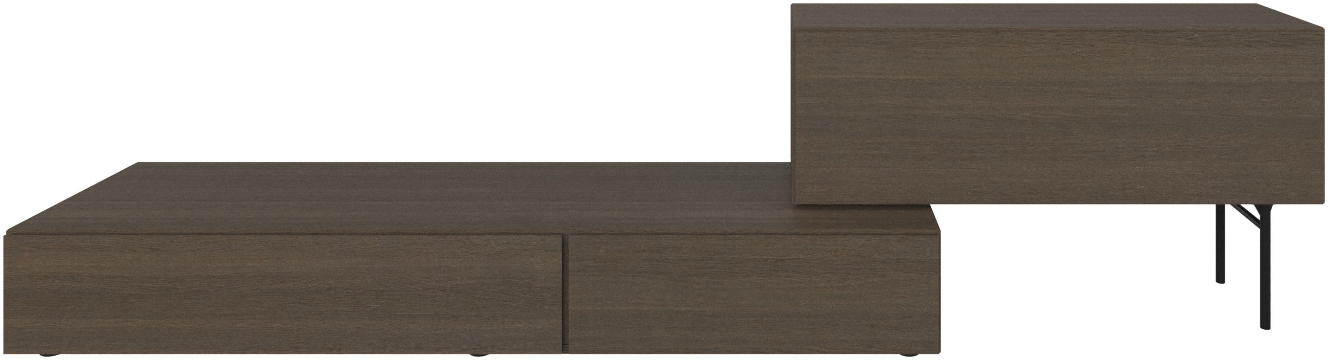 Lugano wall system with drop-down doors and drawer