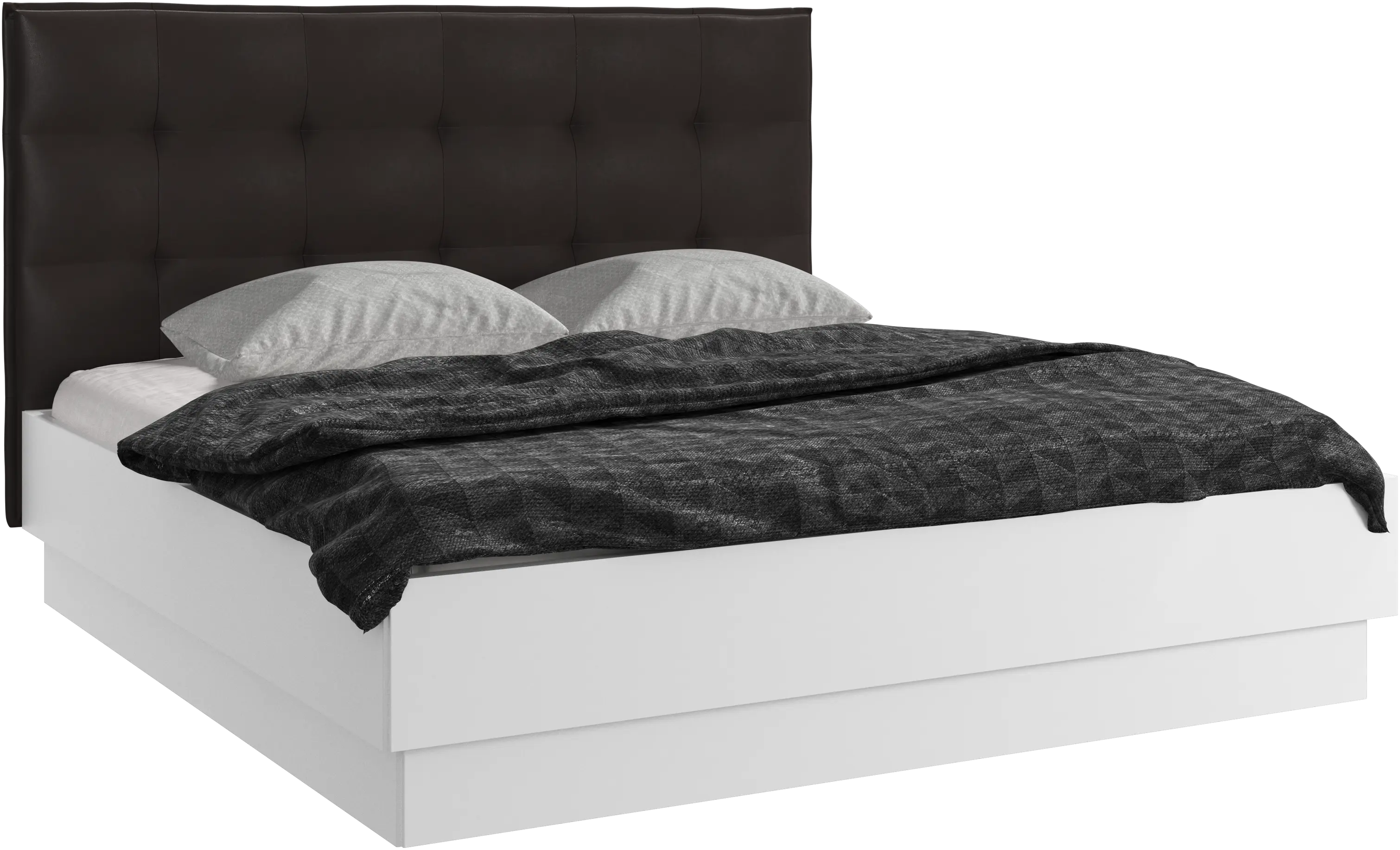Lugano storage bed with lift-up frame and slats, excl. mattress