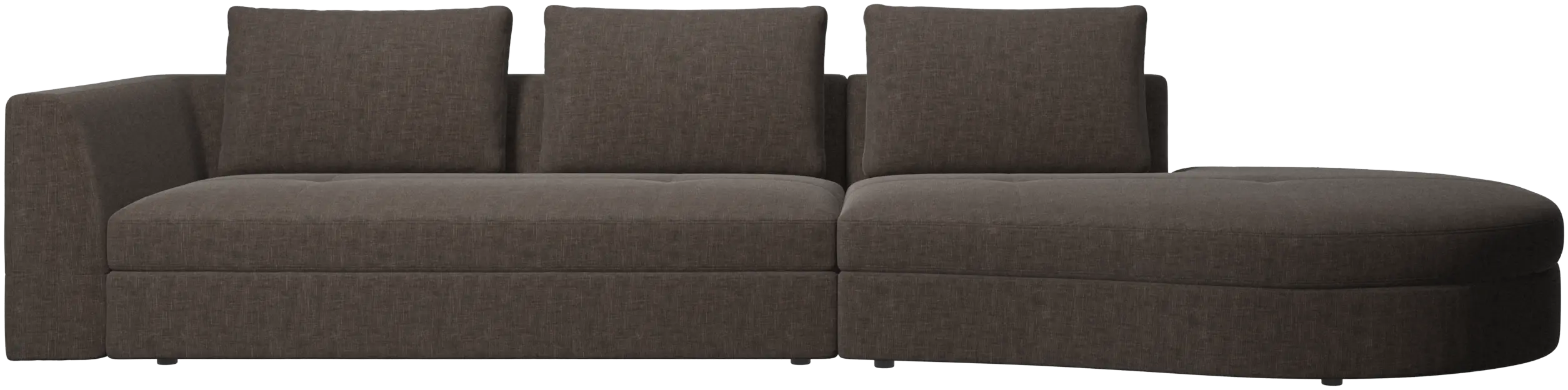 Bergamo sofa med rund lounge modul,høyre