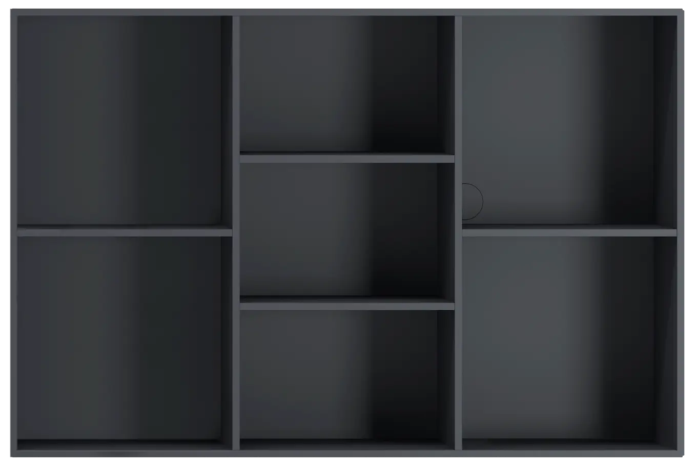 Storage Como Bookcase - CHARCOAL GREY 77CM x 115CM