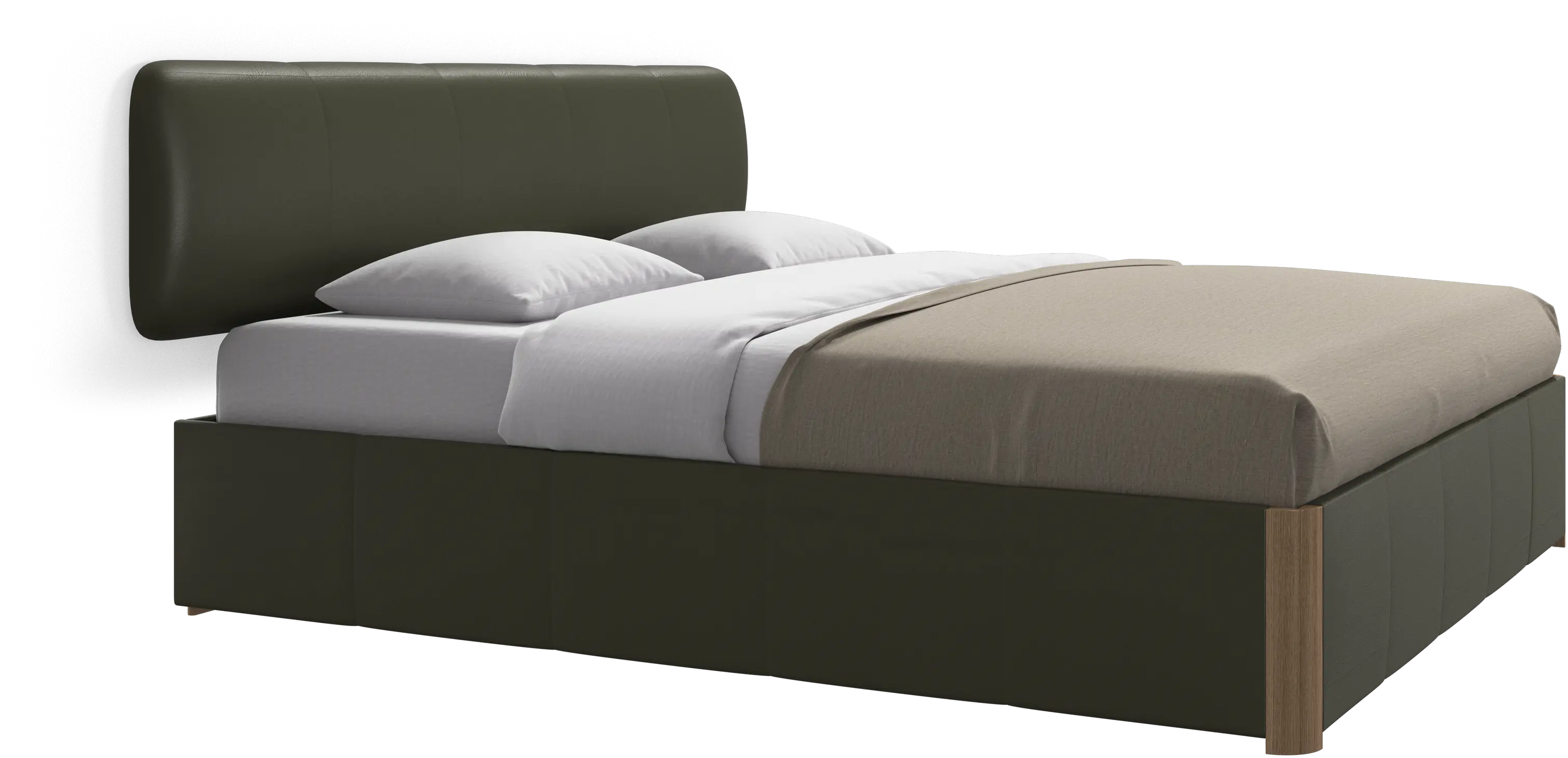 Element bed, wall-mounted headboard, with slats, excl. mattress