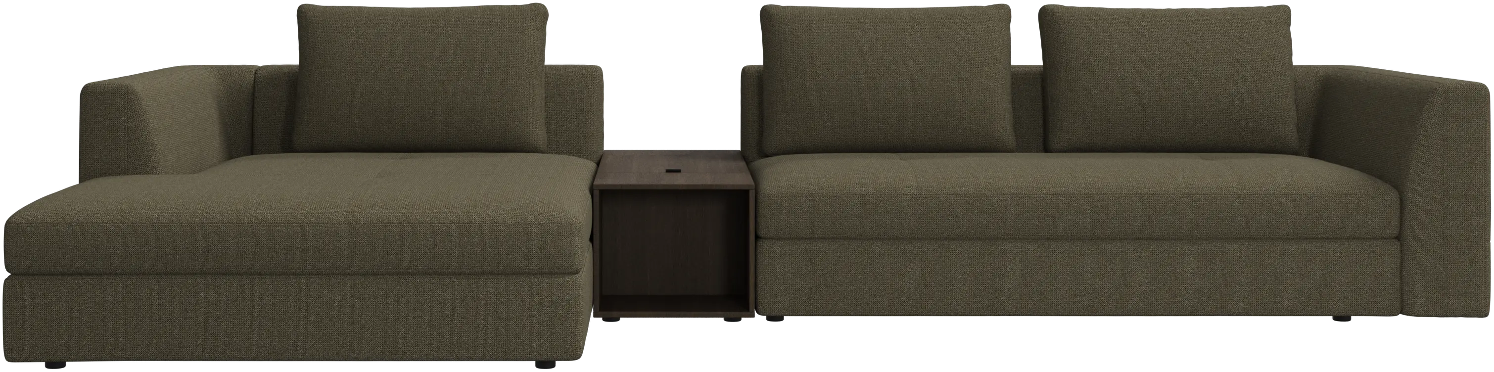 Bergamo chaise longue sofa with storage